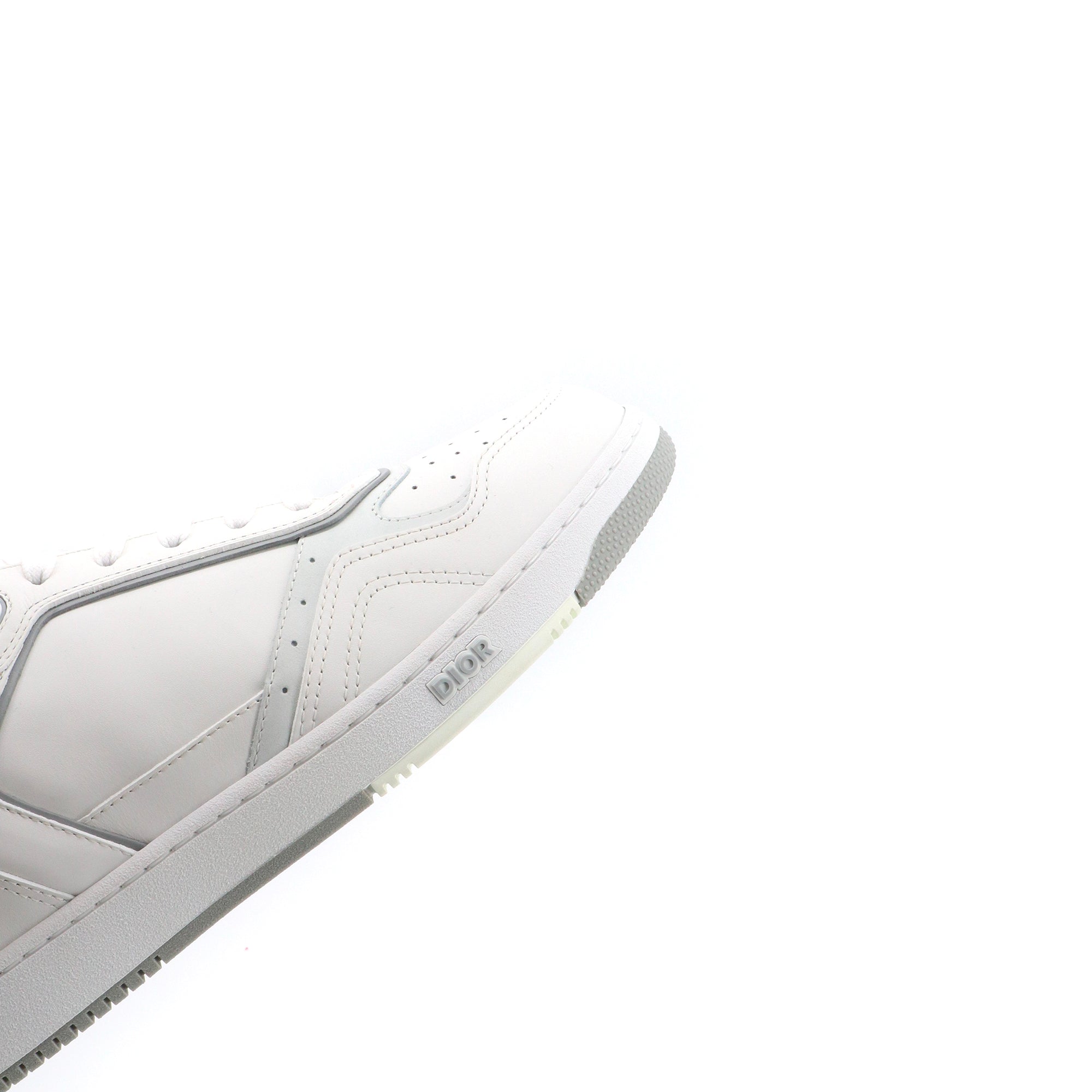 DIOR - Sneakers B27 Mid Dior en cuir blanc et gris (T44)