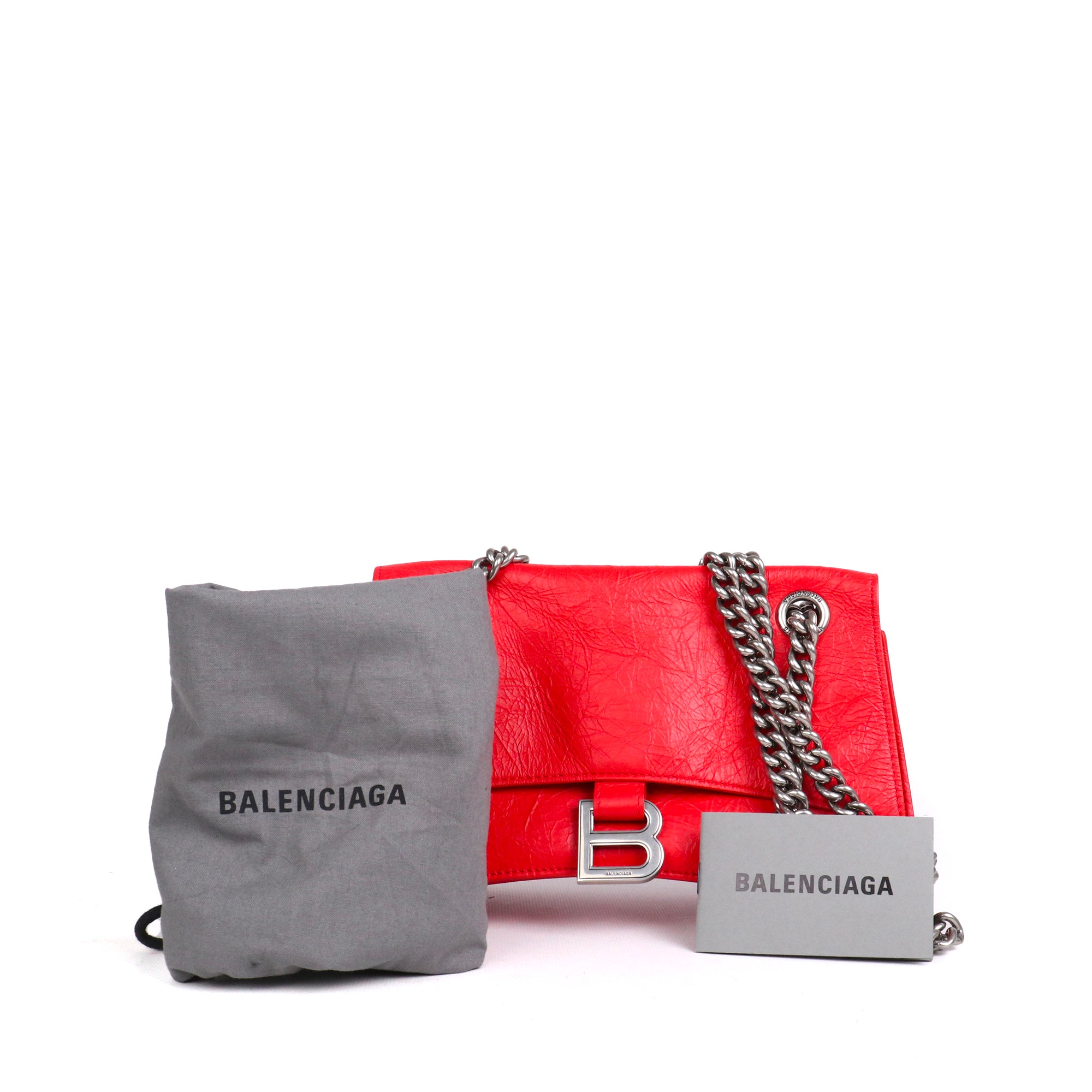 BALENCIAGA - Crush small shoulder bag in black leather