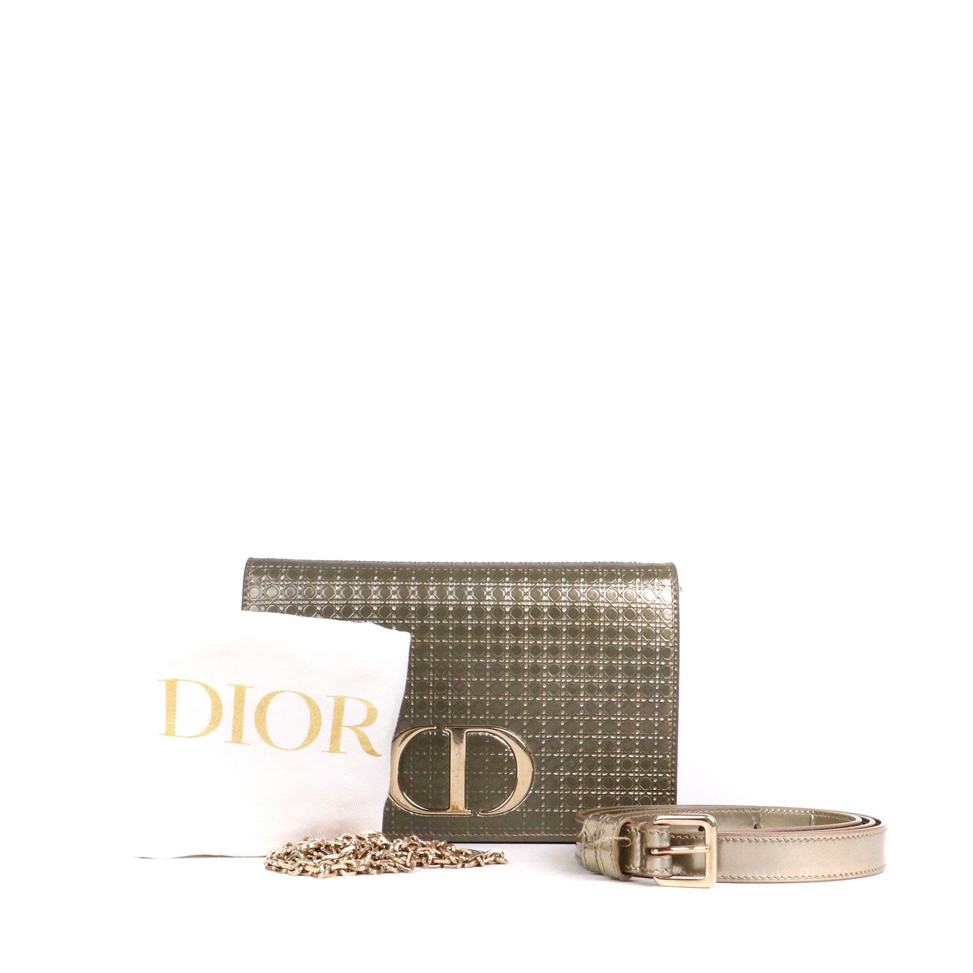 DIOR - Dior Oblique Galaxy A5 pouch in black leather