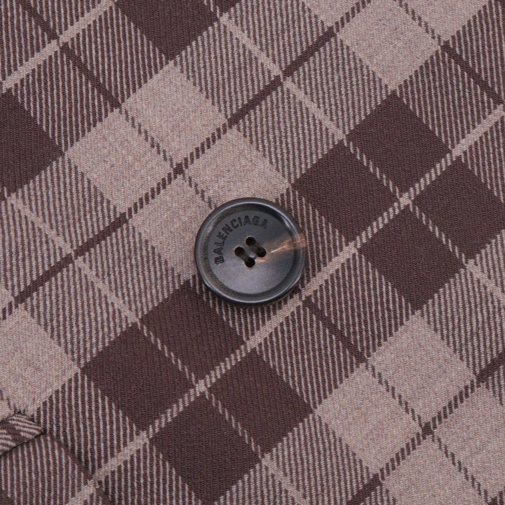 BALENCIAGA - Blazer Balenciaga en tissu à carreaux marron (T44)
