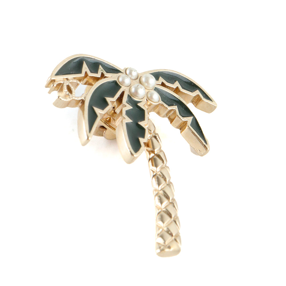 CHANEL - Broche Coco Cuba Palmiers pins