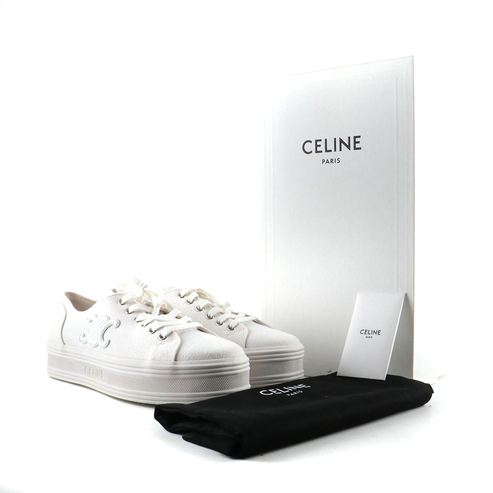 CELINE - Sneakers Jane en toile blanche (T40)