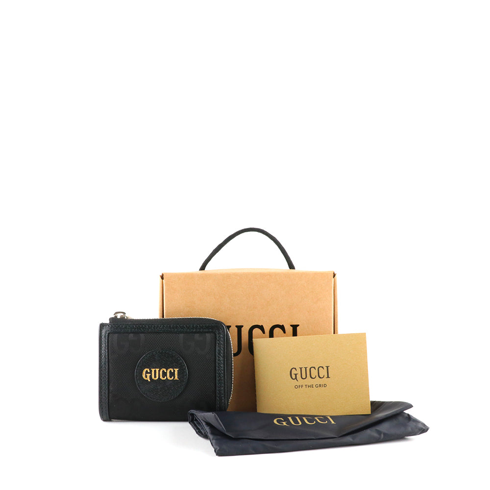 GUCCI - Portefeuille Off The Grid en cuir et toile noirs