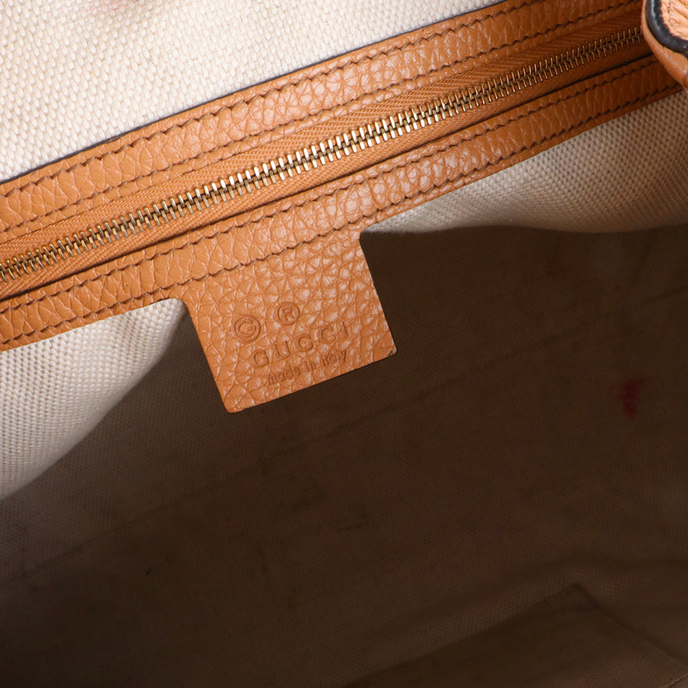 GUCCI - Soho tote bag in brown grained leather 