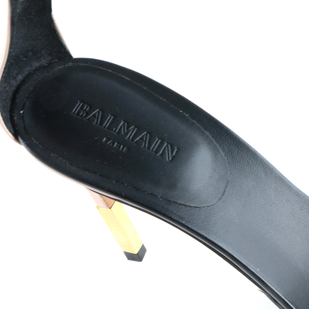 BALMAIN - Escarpins en cuir nude (T38)