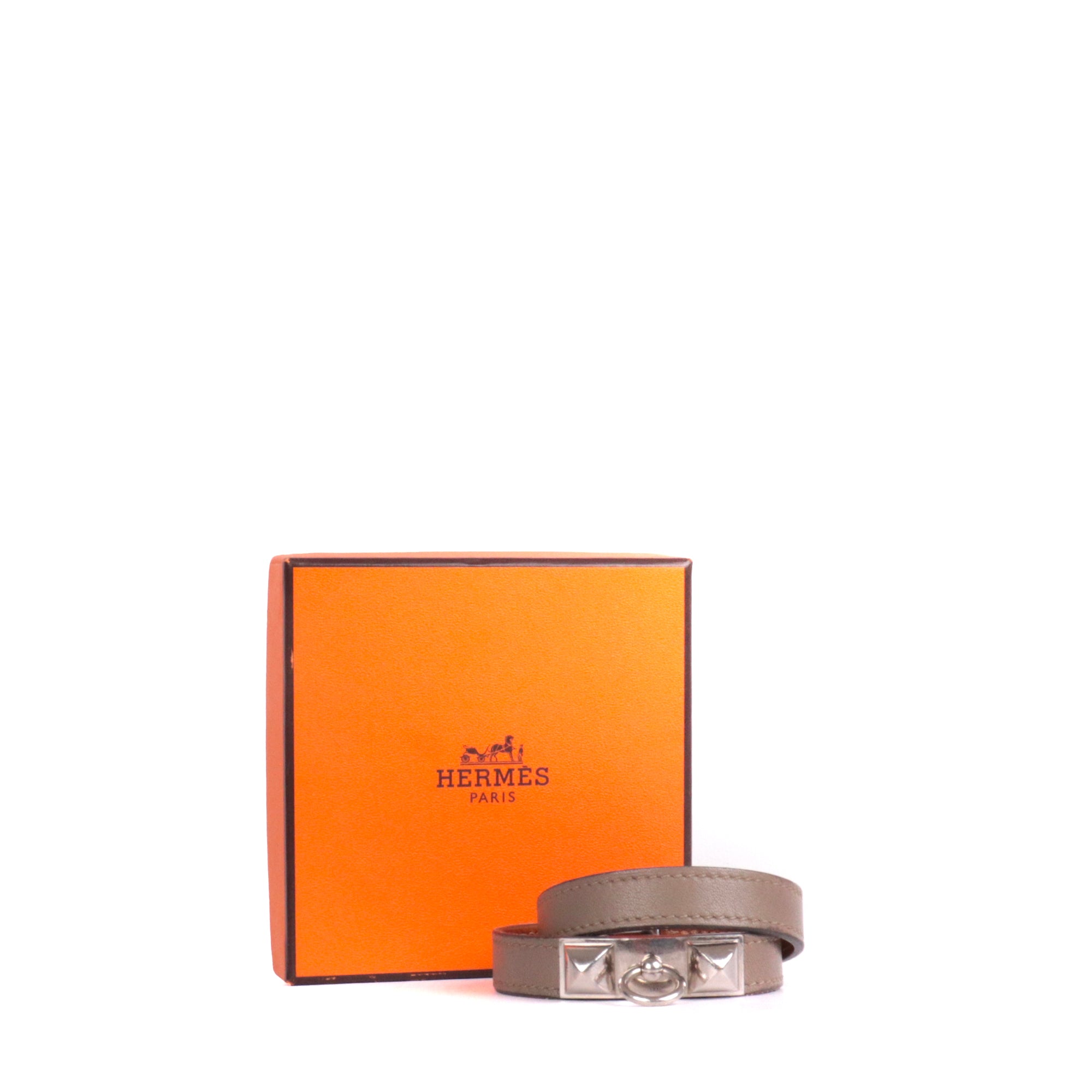 HERMÈS - Orange Clic H bracelet
