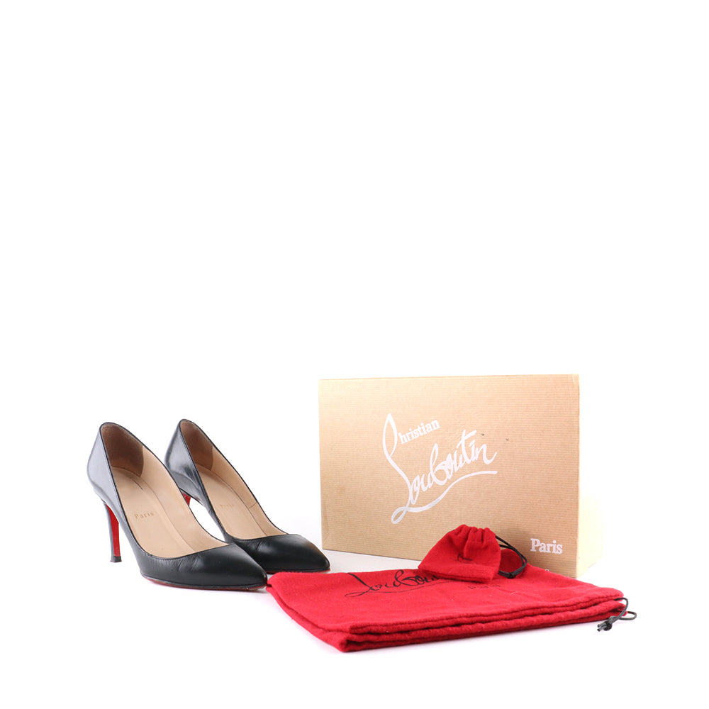 LOUBOUTIN - Pigalle pumps in smooth black leather (T37)