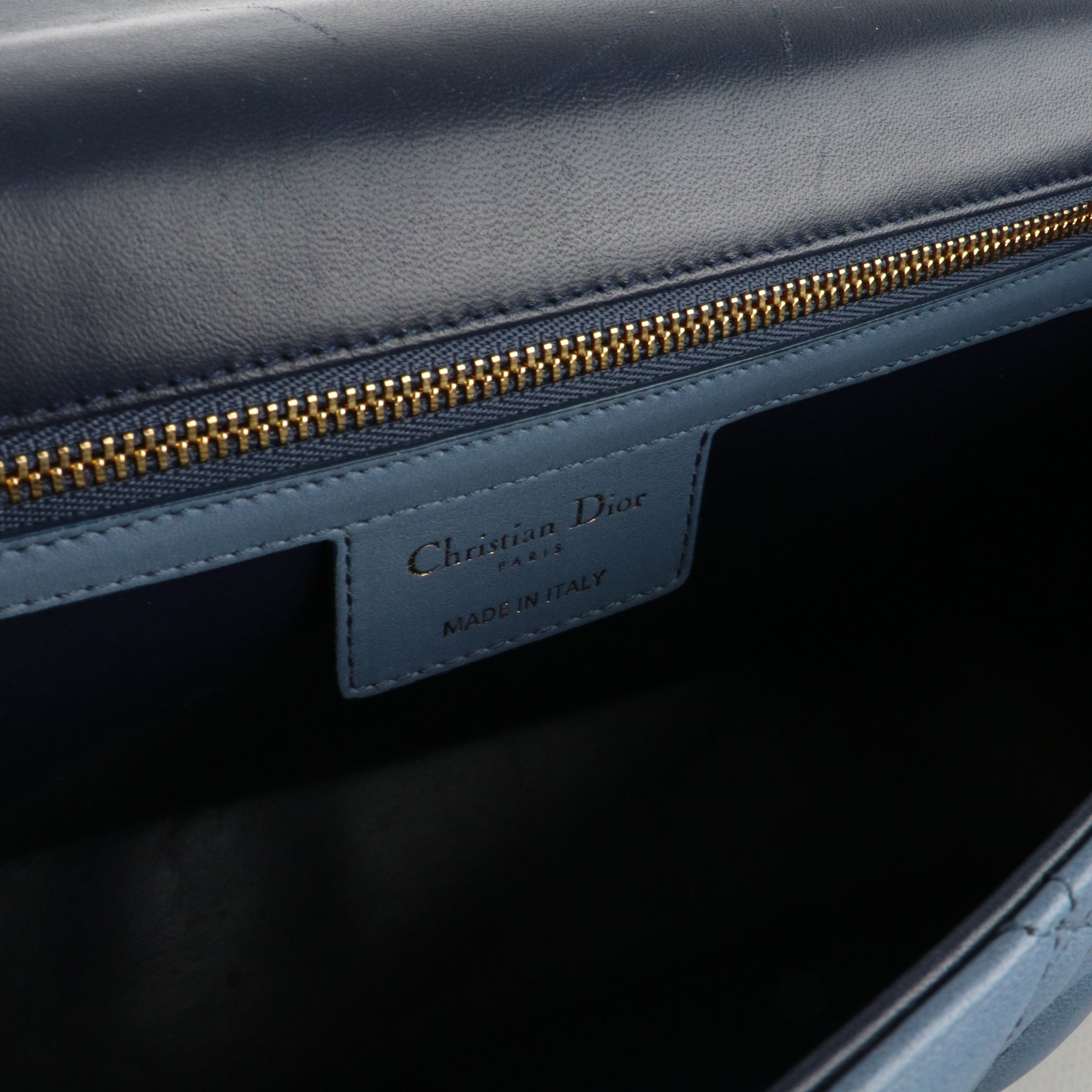 DIOR - Caro large shoulder bag in limited edition blue gradient leather