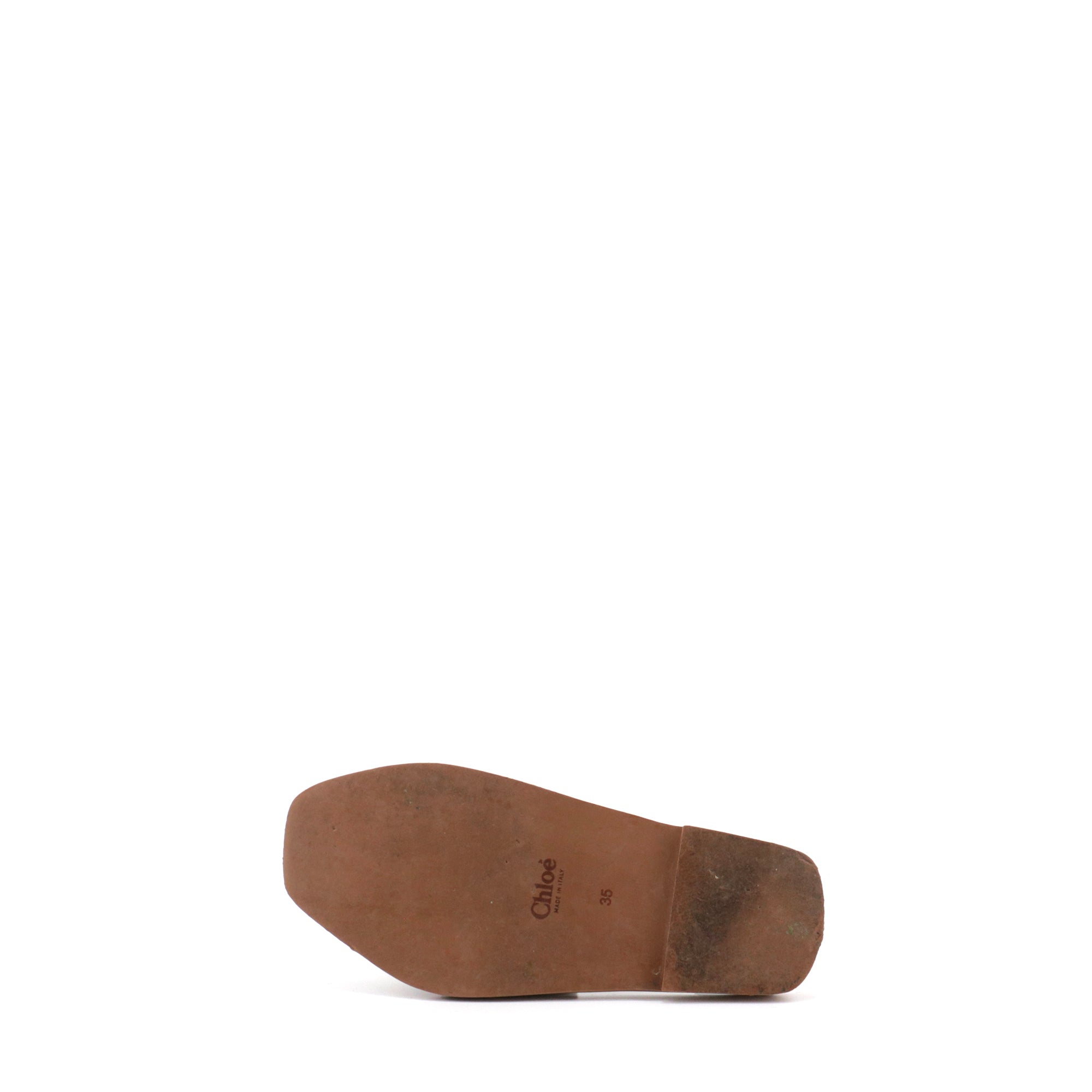 CHLOÉ - Sandales Woody Chloé en cuir blanc et kaki (T35)