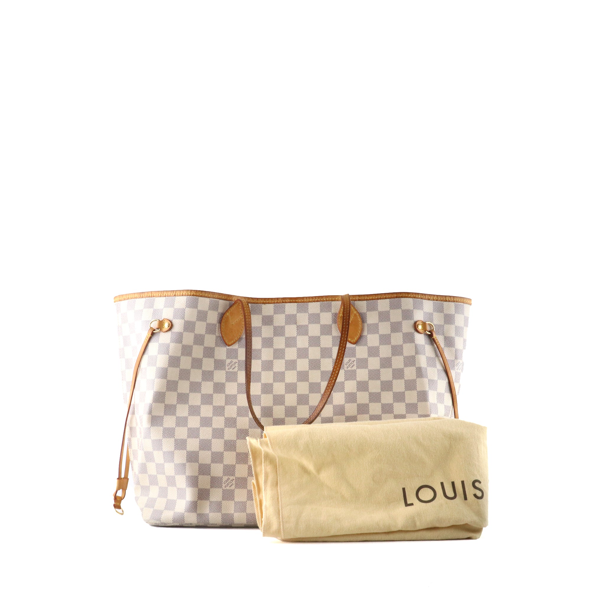 LOUIS VUITTON - Neverfull GM azure checkerboard tote bag