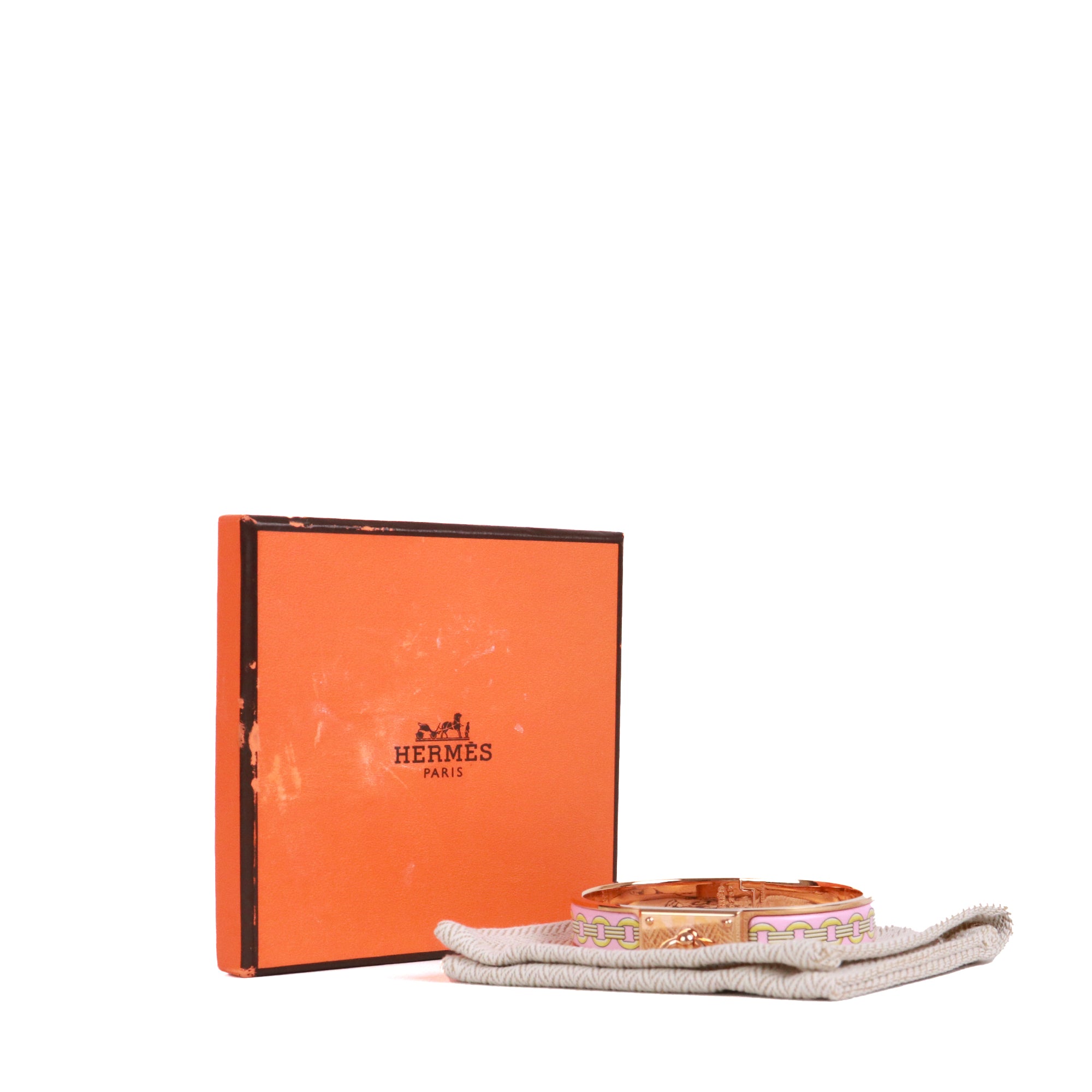 HERMÈS - Bracelet Clic Anneau Hermès en métal or rose