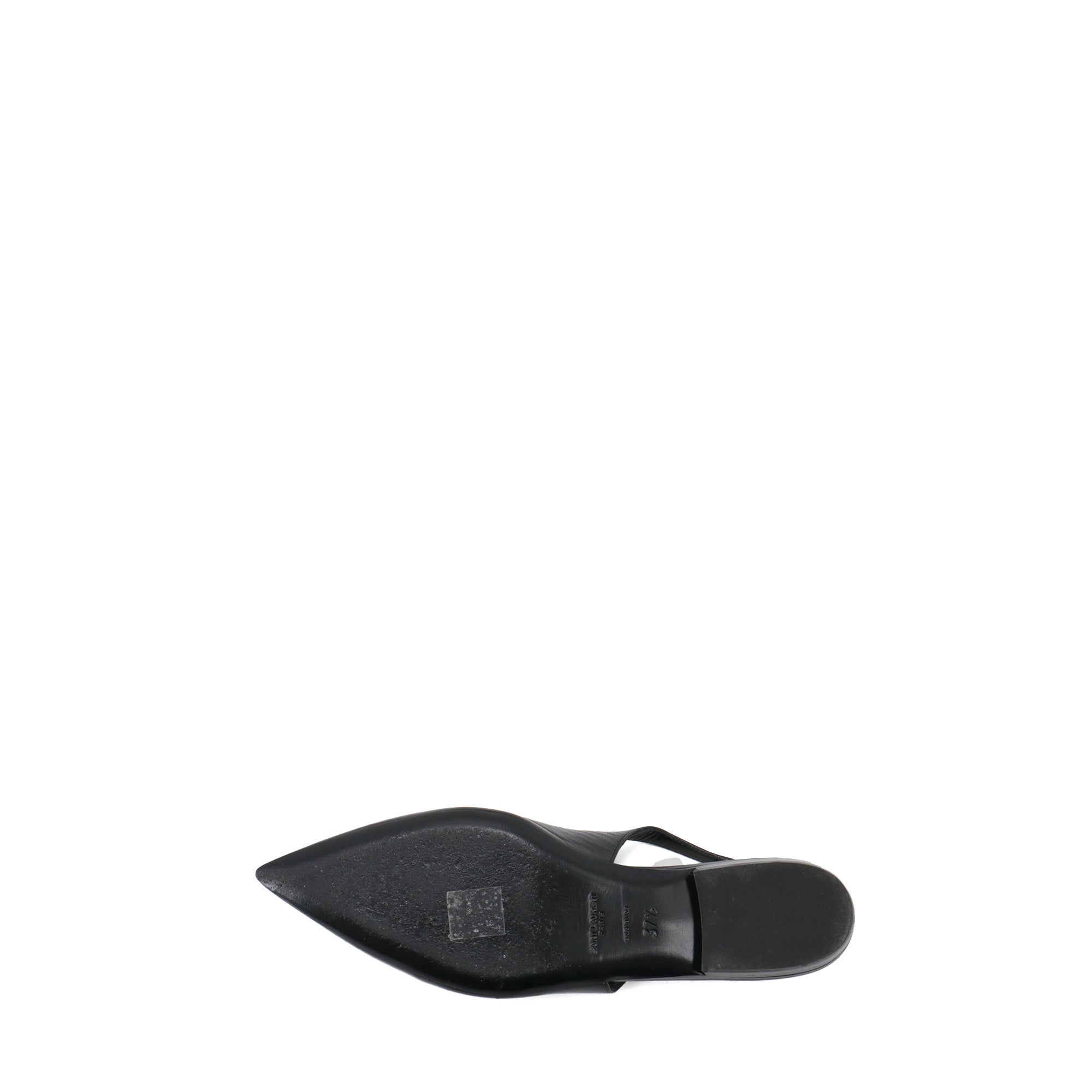SAINT LAURENT - Sandales Anaïs Saint Laurent en cuir noir (T37.5)