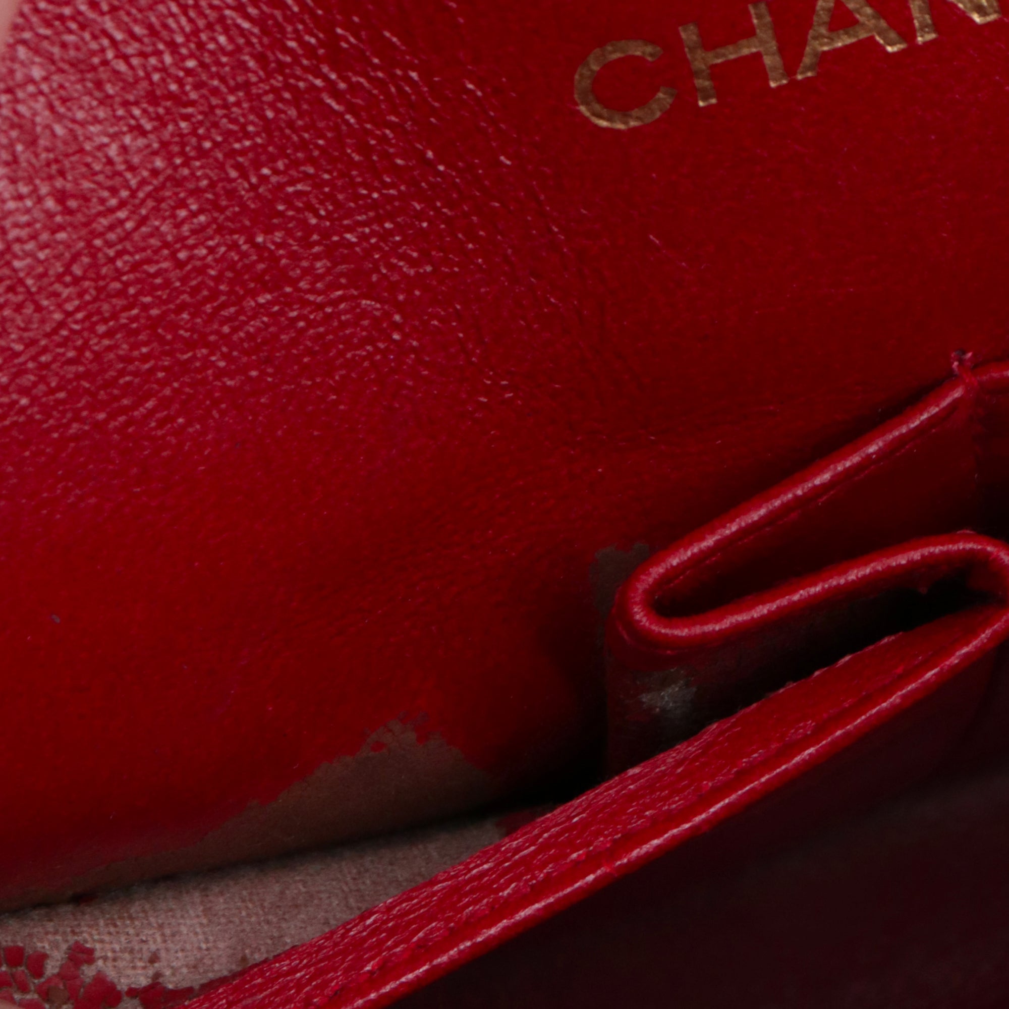 CHANEL - Classic/Timeless 23 Chanel vintage double flap handbag in red quilted leather