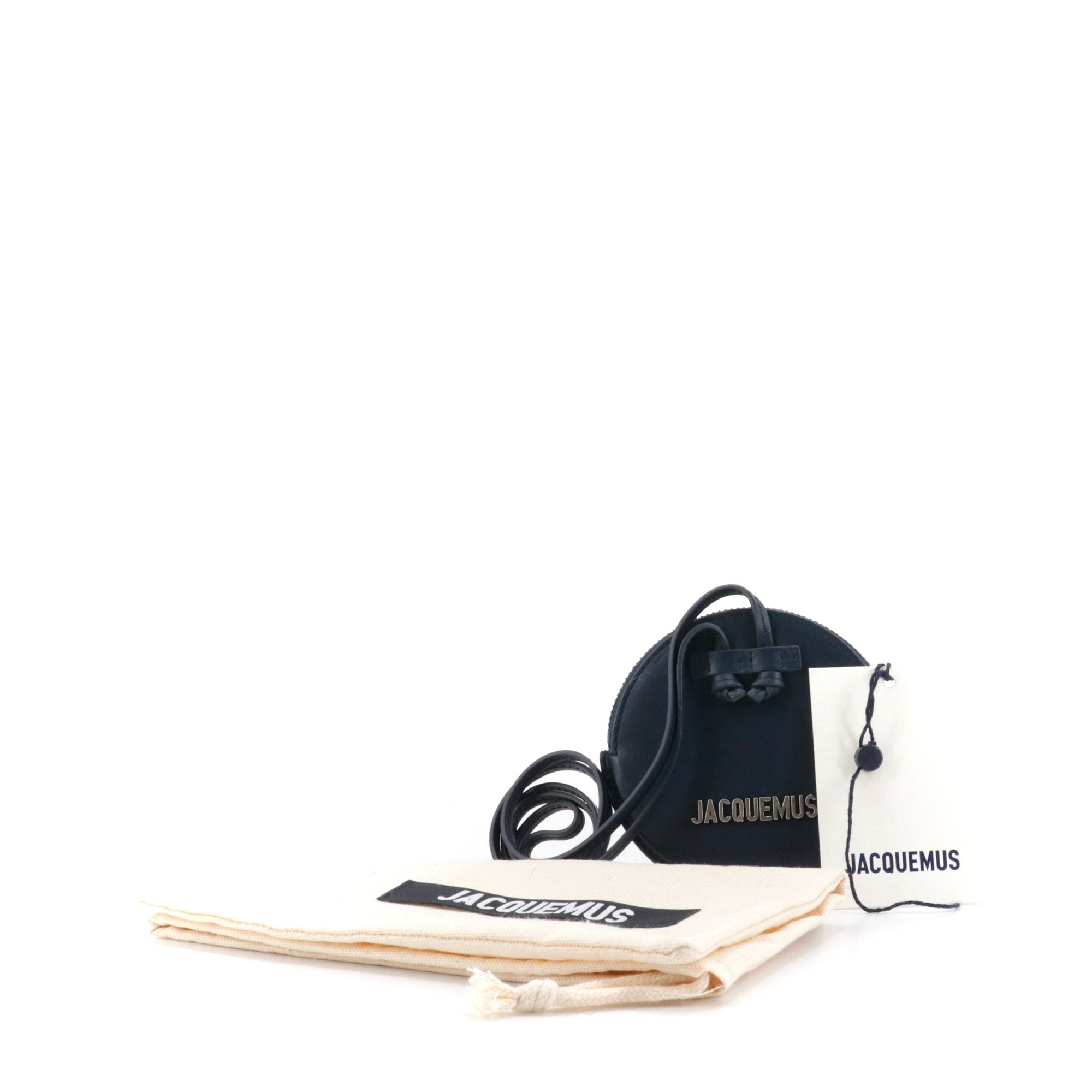 JACQUEMUS - Porte monnaie Le Pitchou Jacquemus en cuir lisse bleu marine