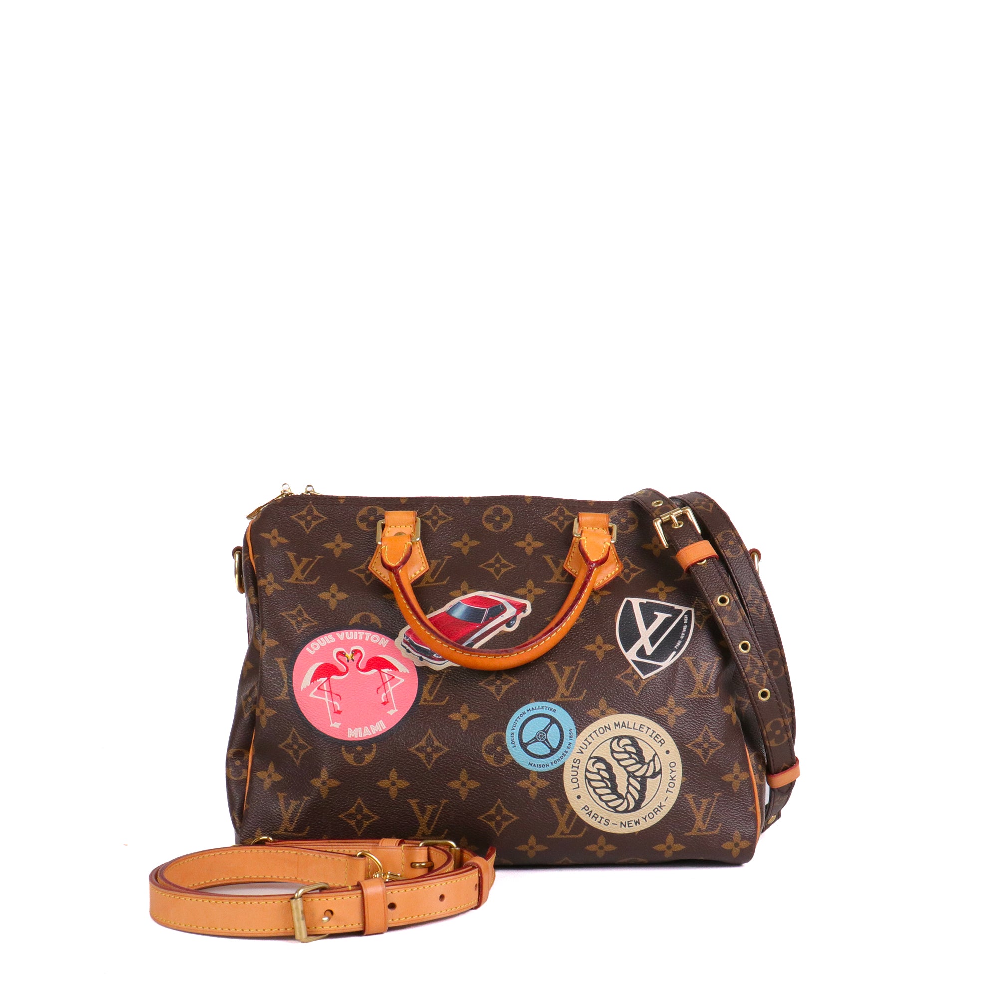 LOUIS VUITTON - Speedy 30 shoulder strap Damier Ebony