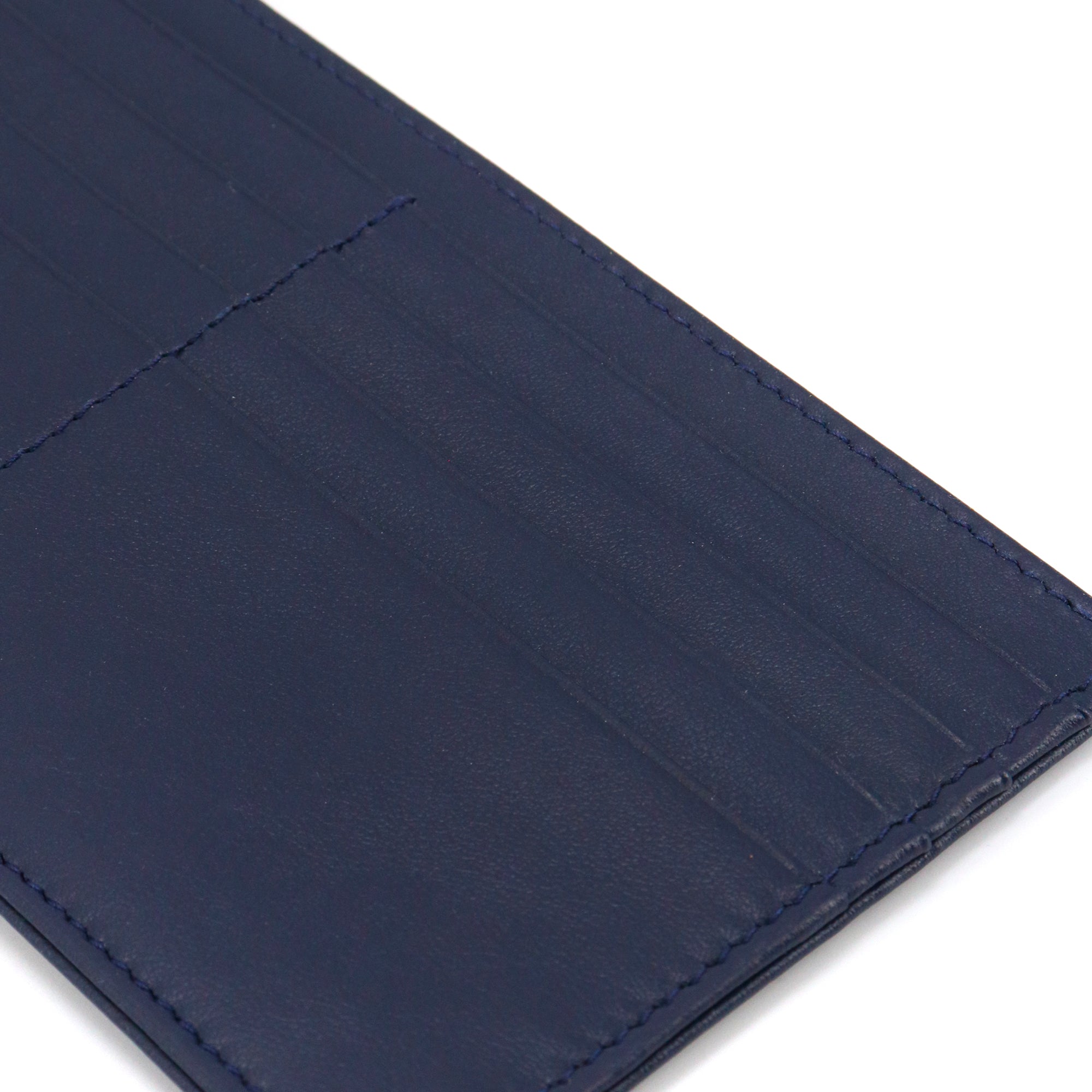 DIOR - Dior card holder in navy blue leather