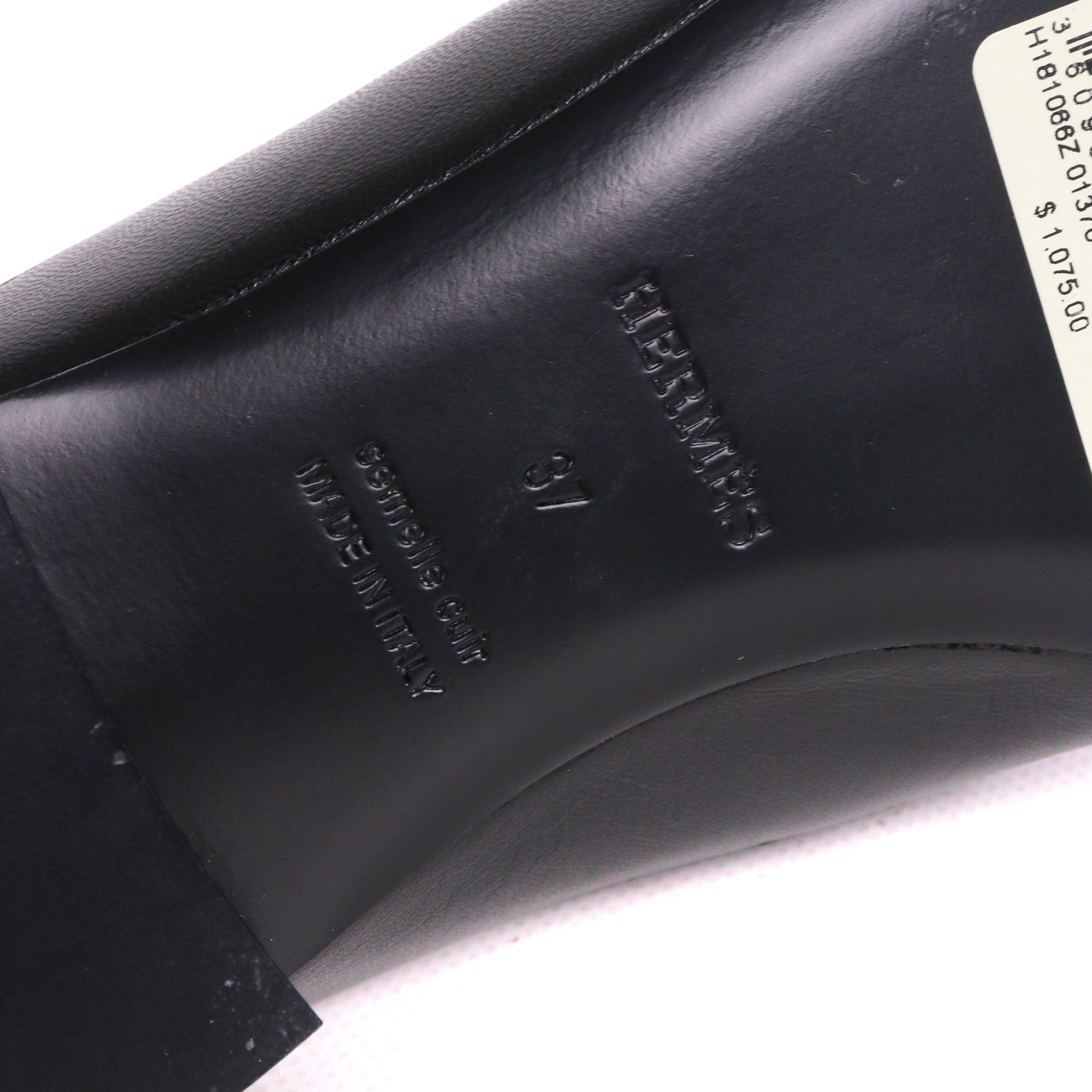 HERMÈS - Mules Rivoli Hermès en cuir noir (T37)