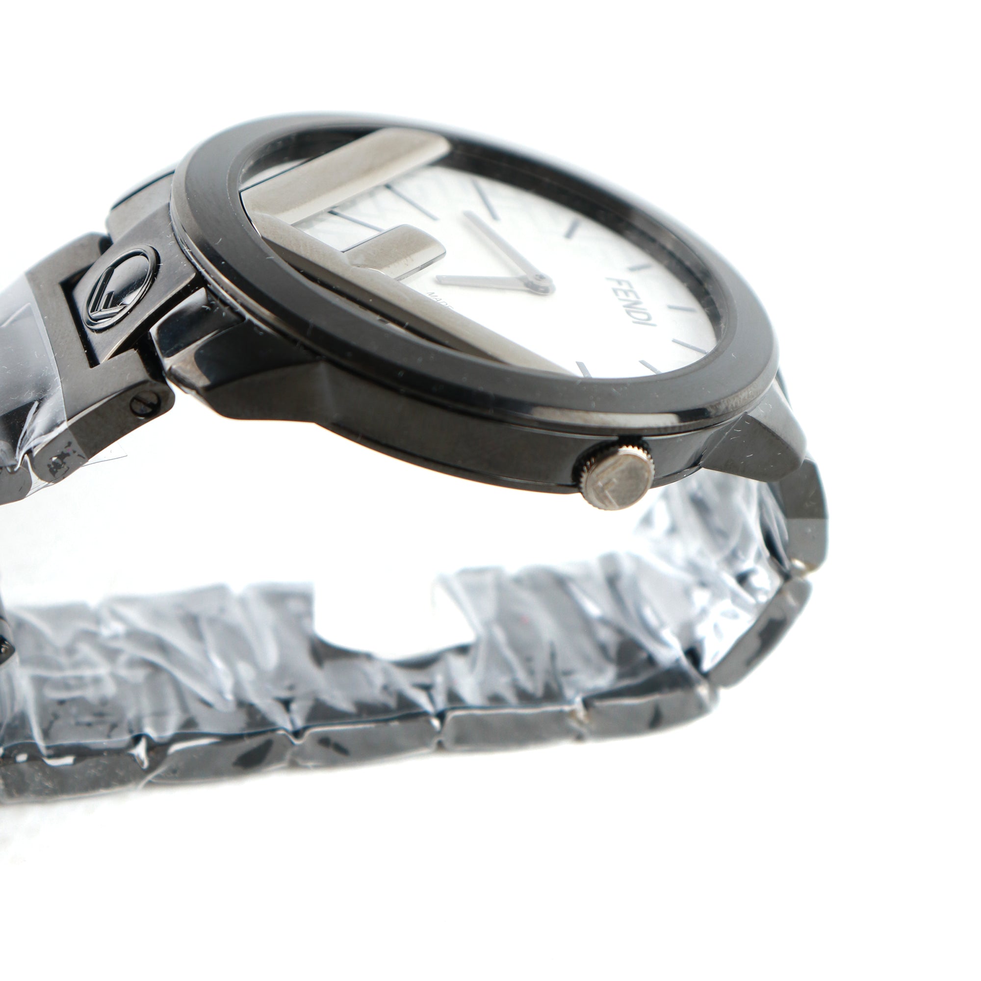 FENDI - Montre F IS FENDI 41mm en métal noir