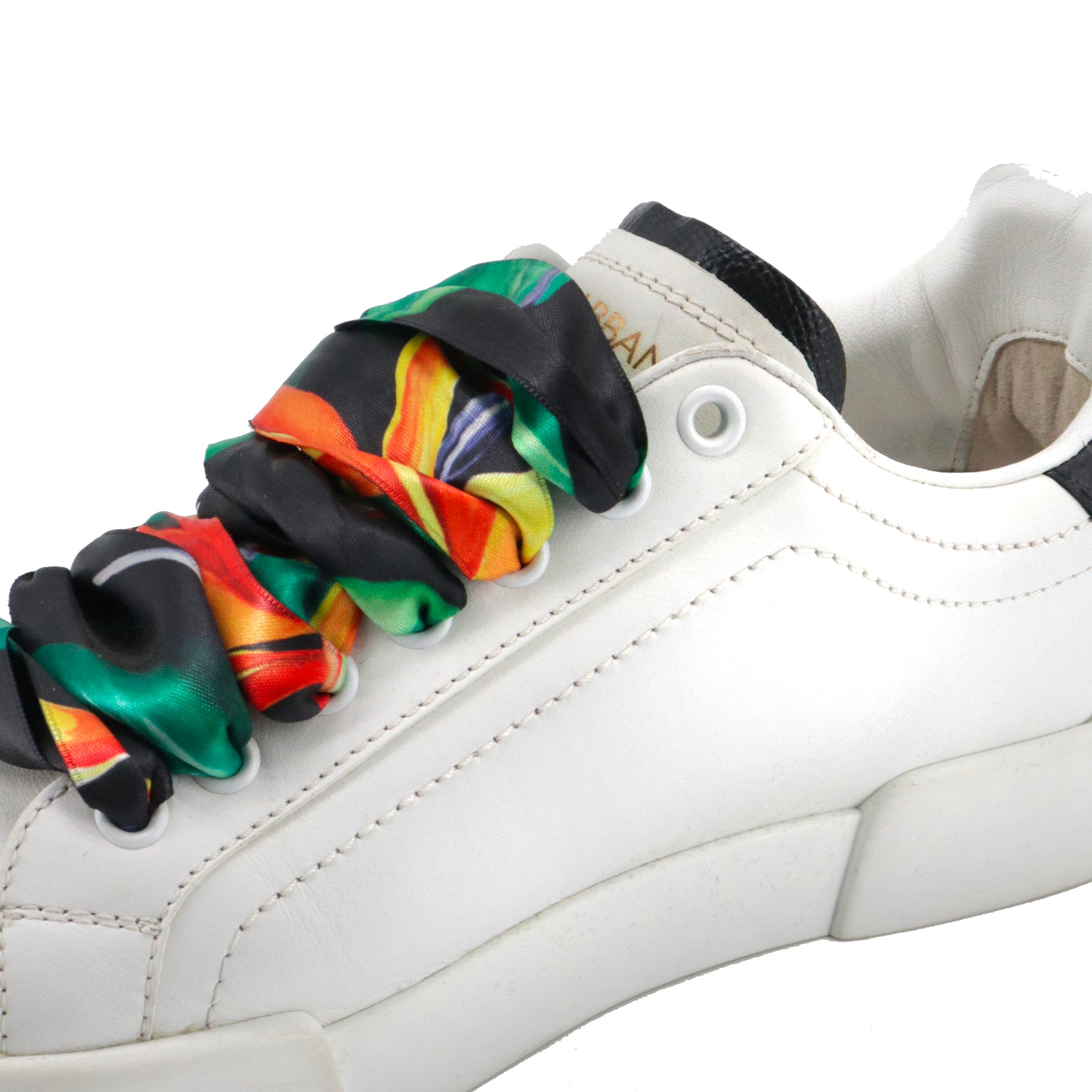 DOLCE &amp; GABBANA - Dolce &amp; Gabbana Portofino sneakers in white leather (T38)