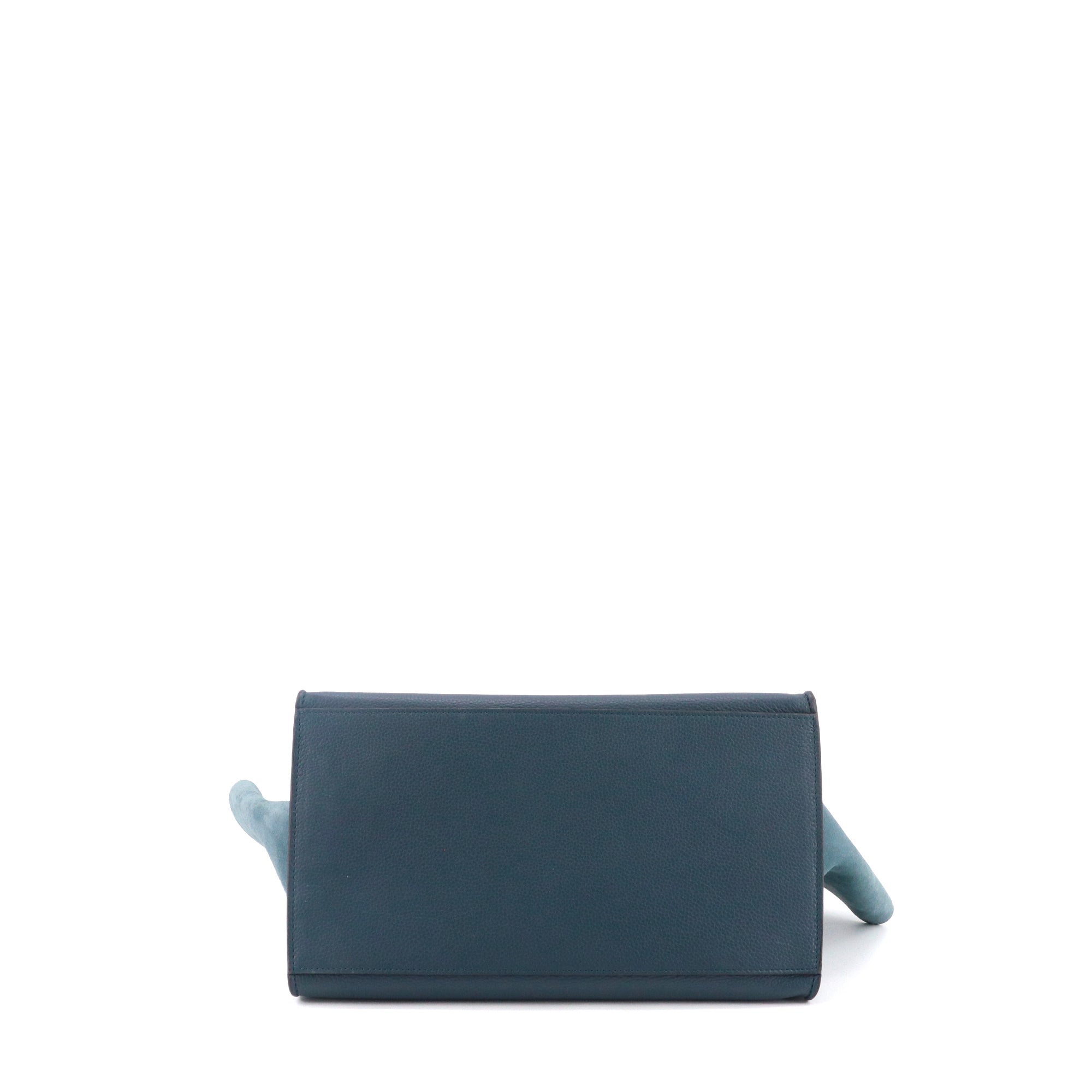CELINE - Sac à main Trapeze Medium Celine en cuir grainé bleu marine