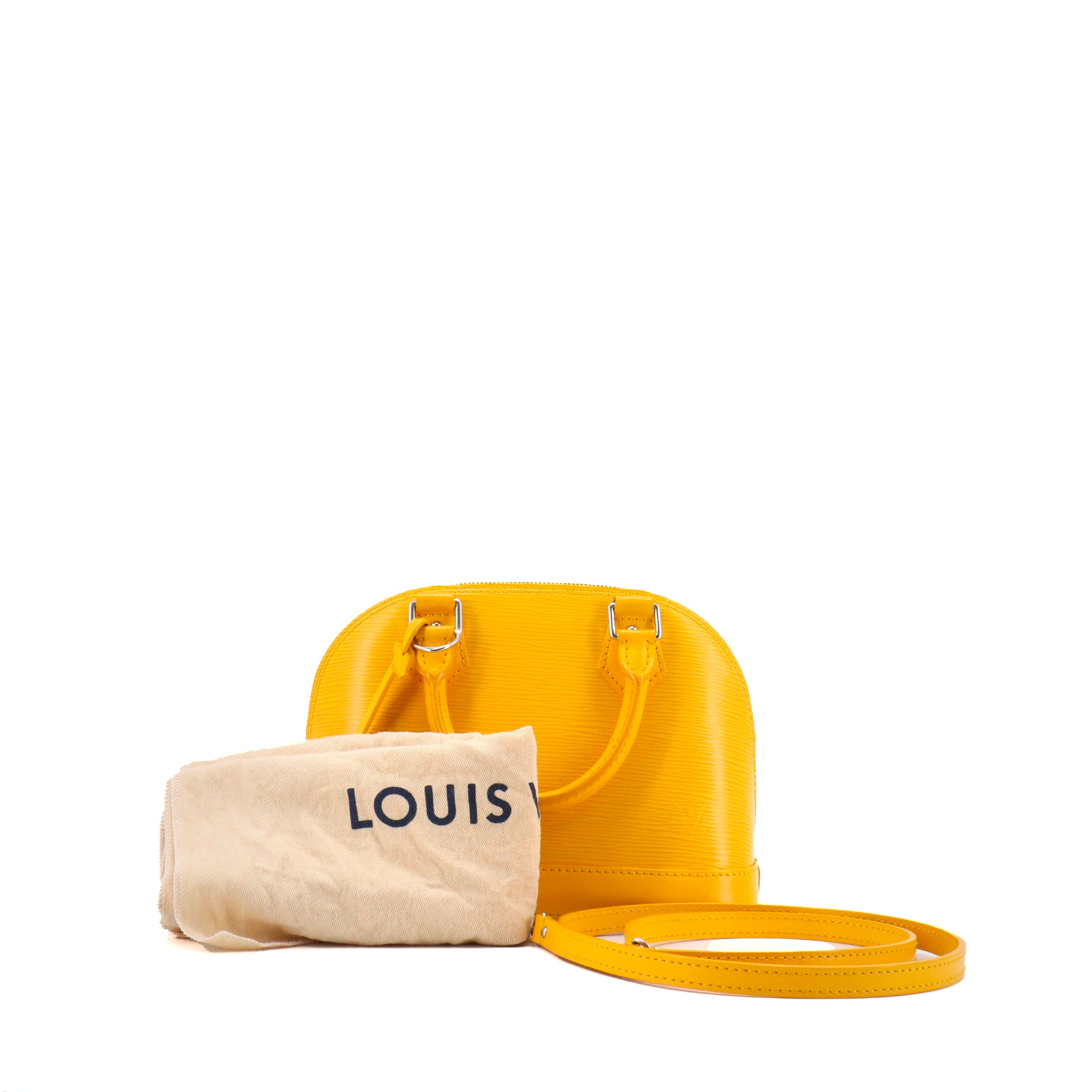 LOUIS VUITTON - Sac à bandoulière Alma BB Louis Vuitton en cuir épi jaune