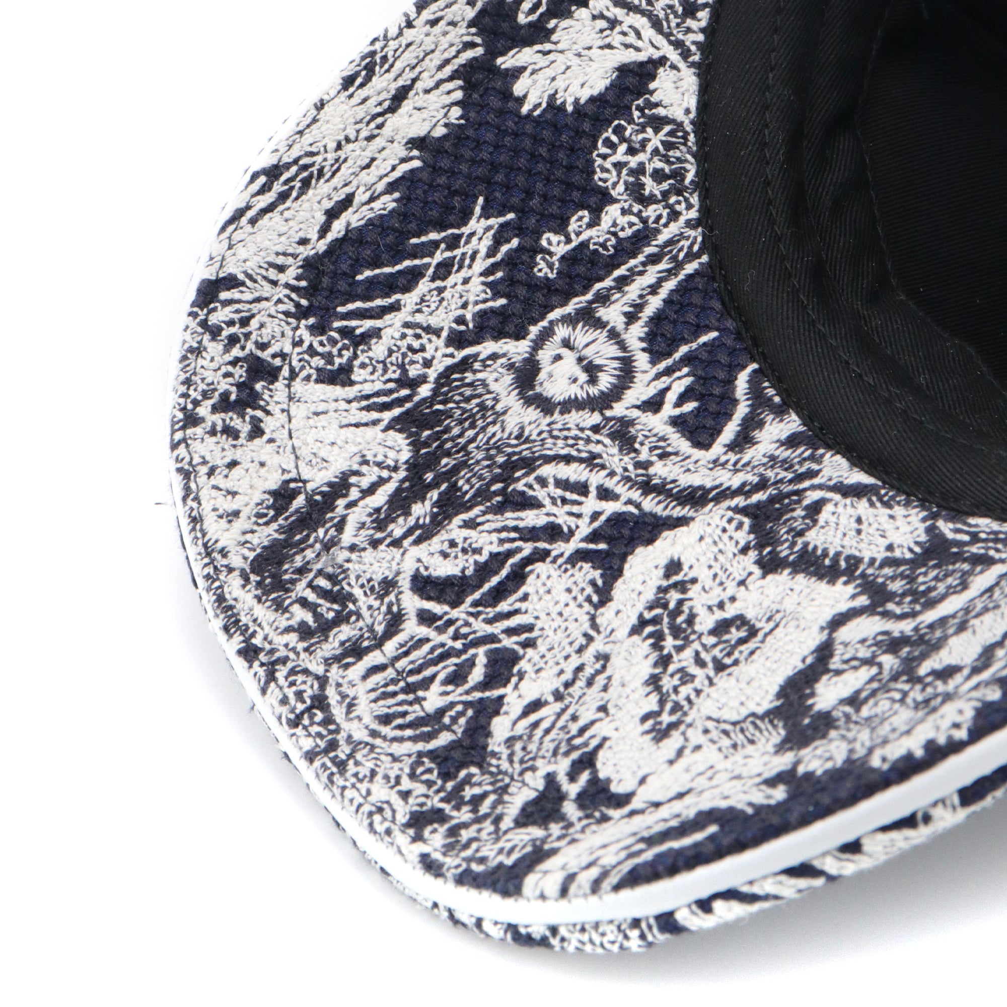 DIOR - Dior D-Player cap in navy blue toile de jouy (T58)