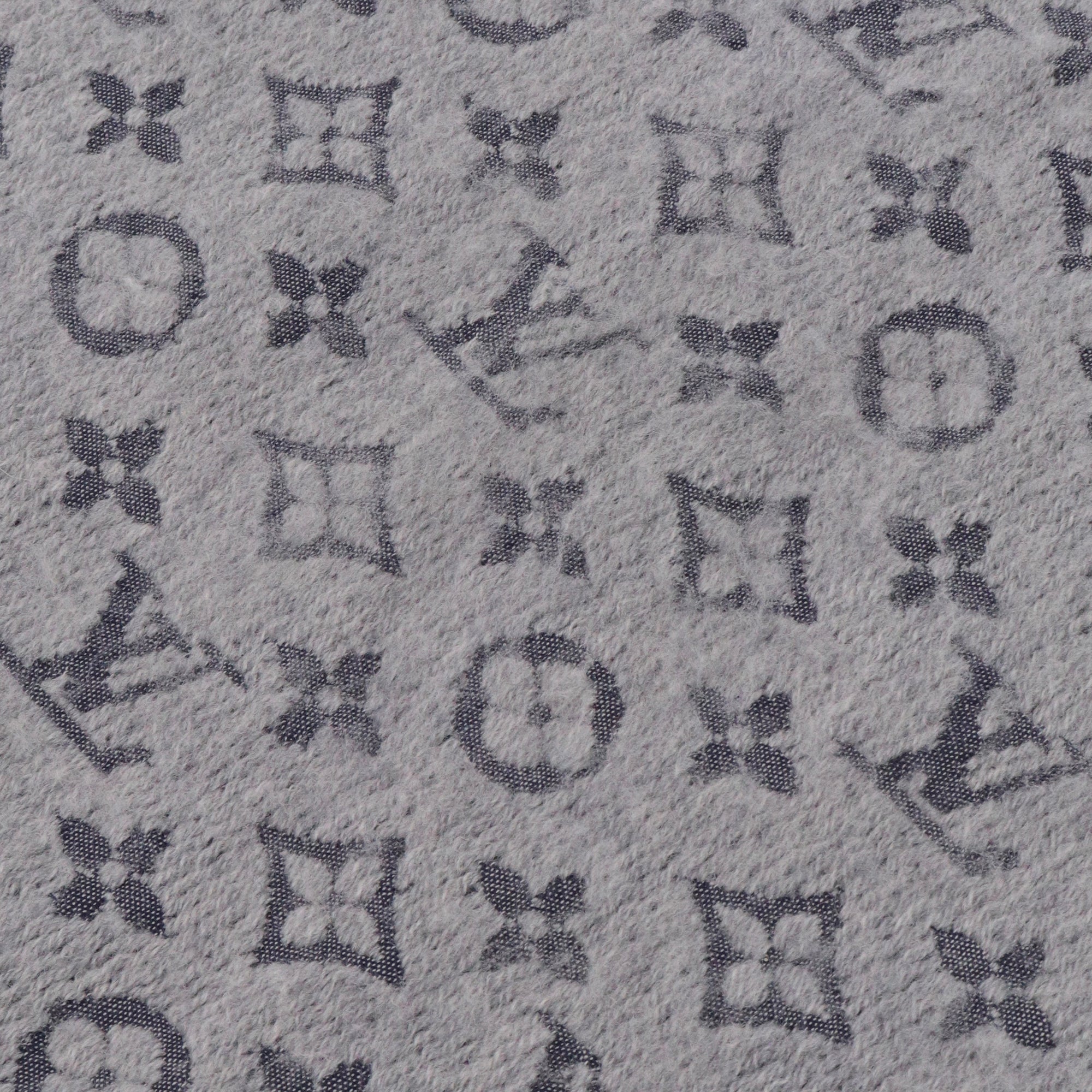 LOUIS VUITTON - Écharpe Monogram Classic Louis Vuitton en laine grise