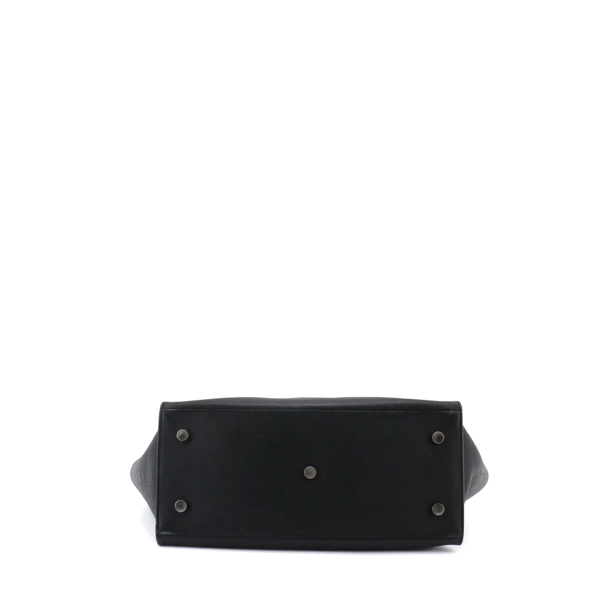 SAINT LAURENT - Sac à main Monogram Classic Saint Laurent en cuir noir