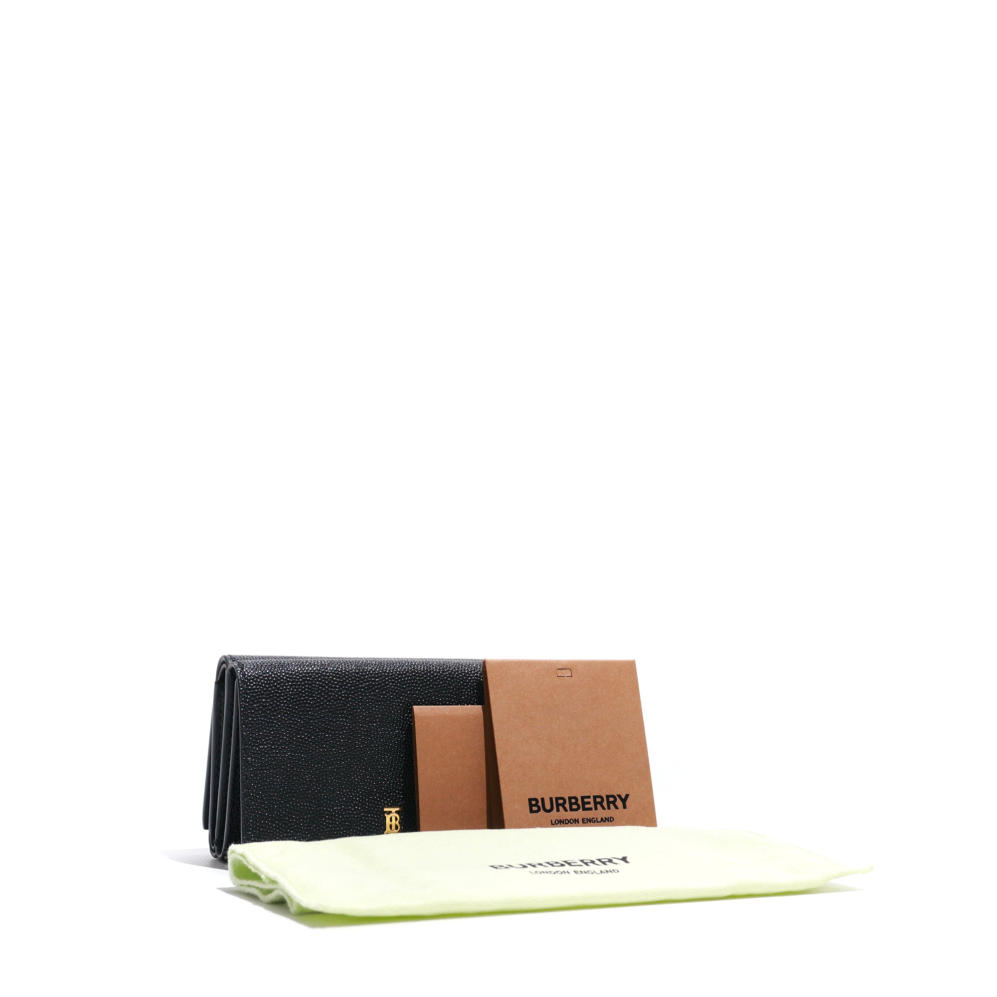 BURBERRY - Alouette wallet in black grained leather