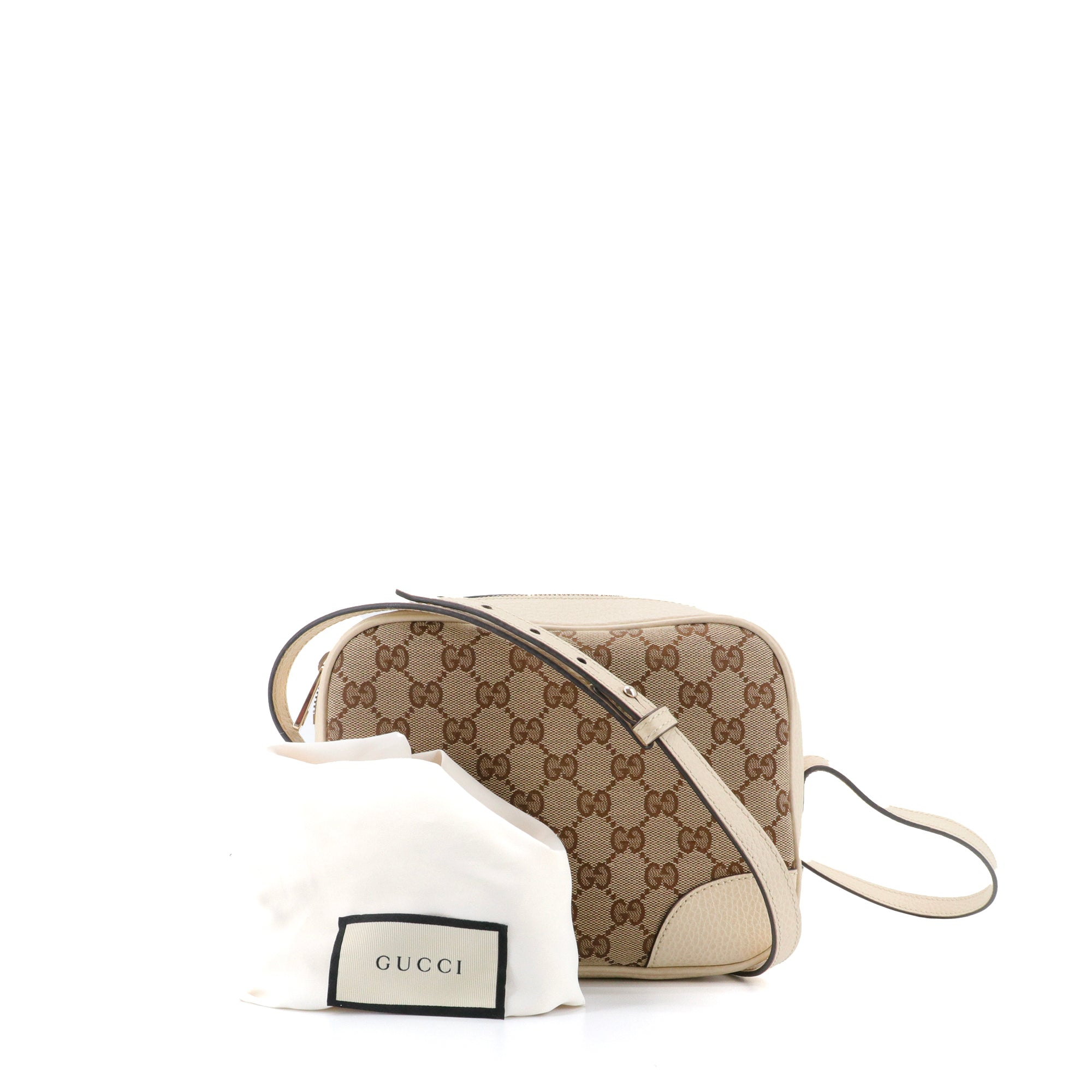 GUCCI - Gucci Bree shoulder bag in beige monogrammed canvas