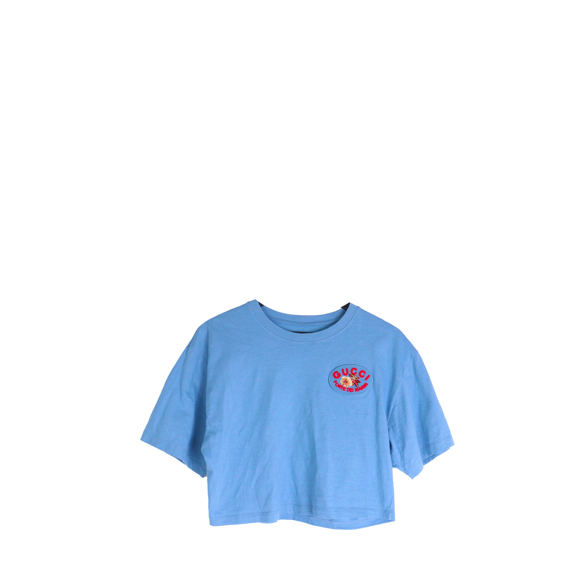 GUCCI - Top Gucci Forte Dei Marmi en coton bleu (M)