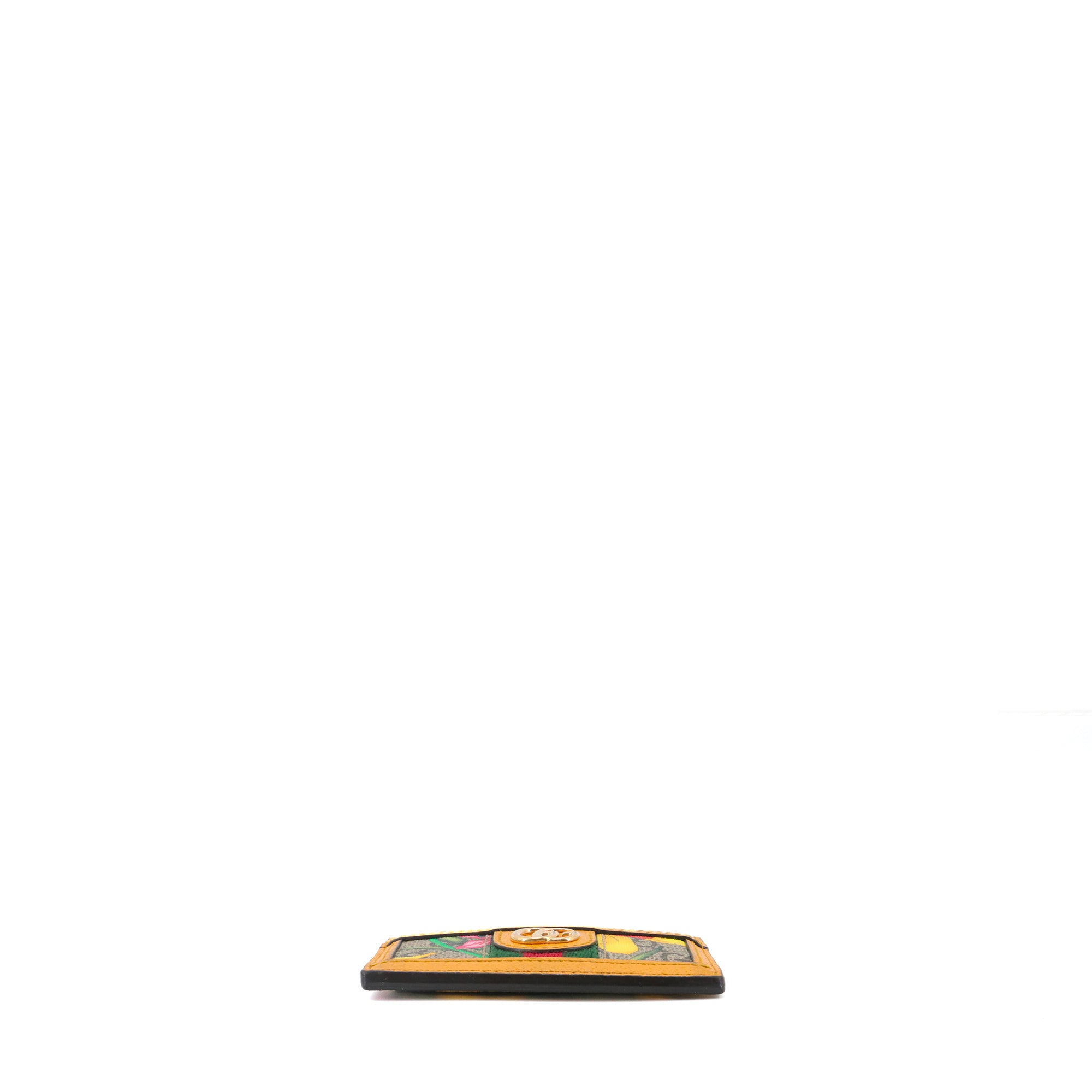 GUCCI - Gucci Flora GG card holder in leather and floral canvas