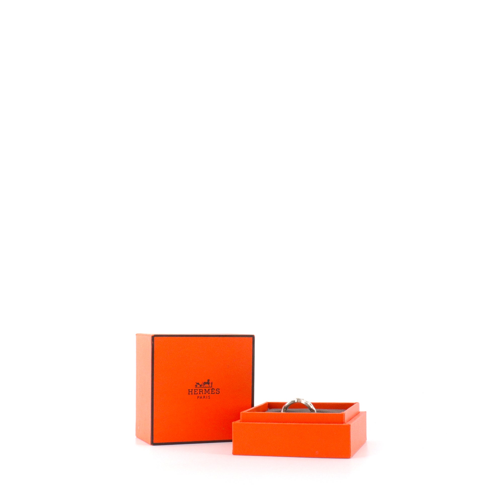HERMÈS - Bague Chaîne d'Ancre Hermès en argent (T50)
