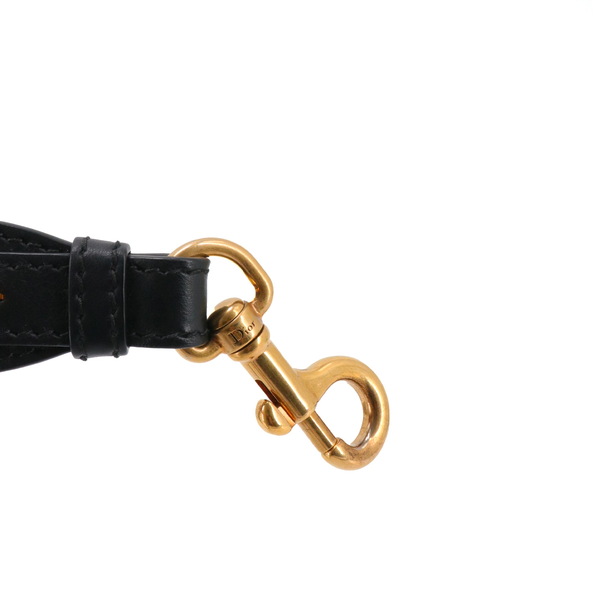 DIOR - Bandoulière ajustable avec anneau Dior en coton bleu marine