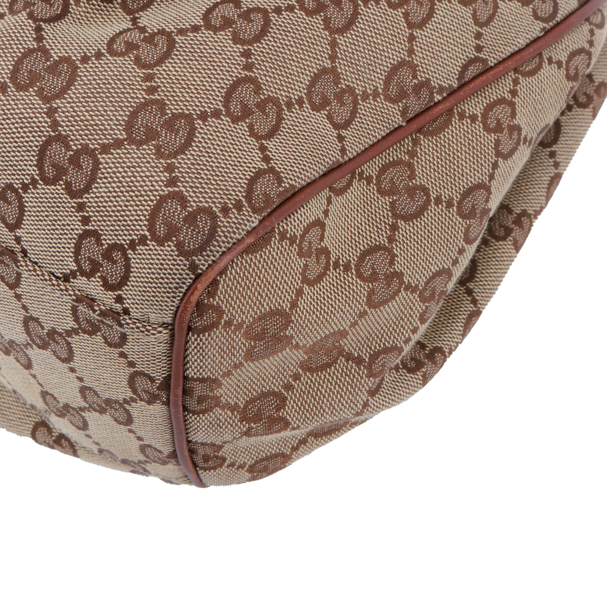 GUCCI - Sac à main Gucci en toile sûpreme GG et cuir marron