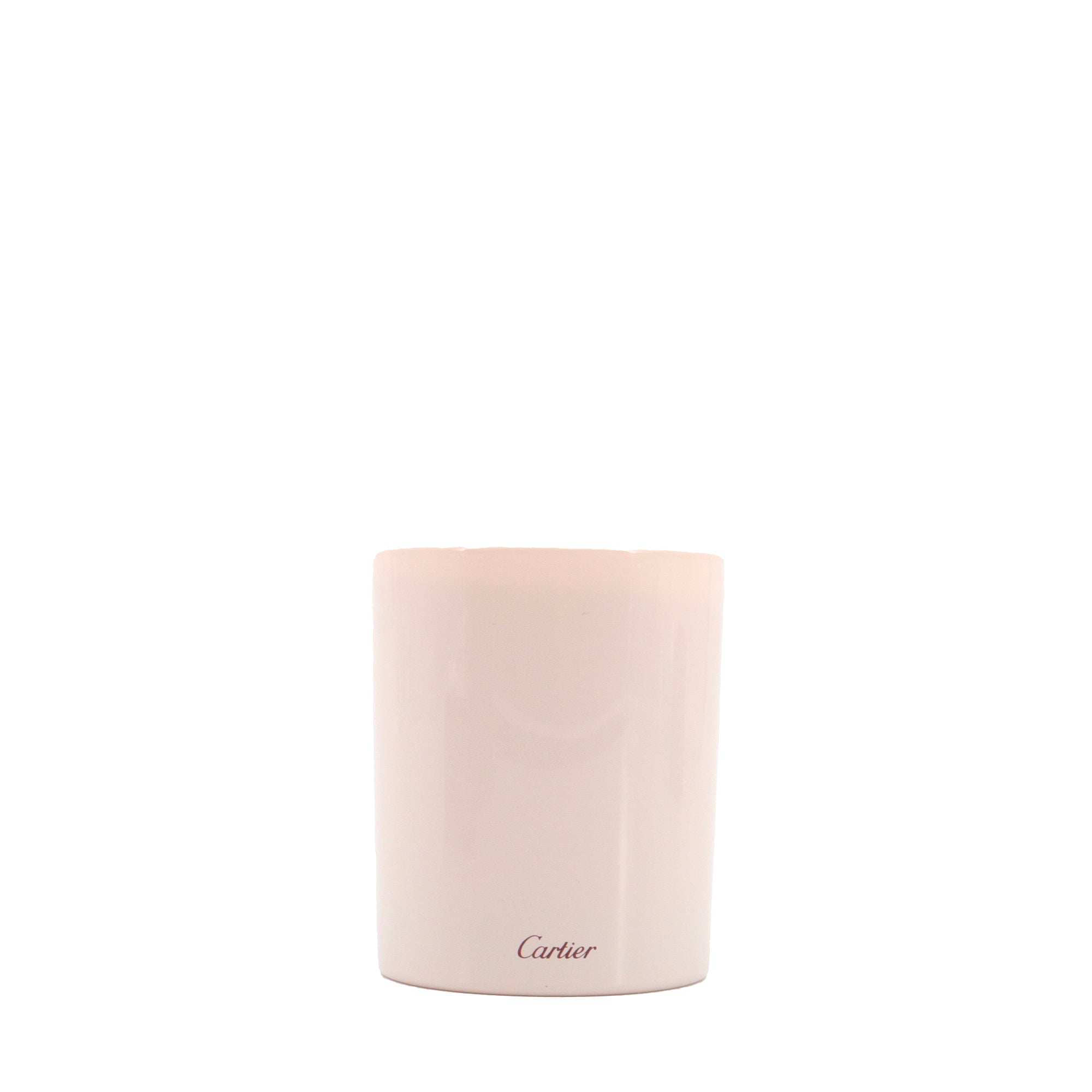 CARTIER - Bougie parfumée Cartier en verre rose pâle