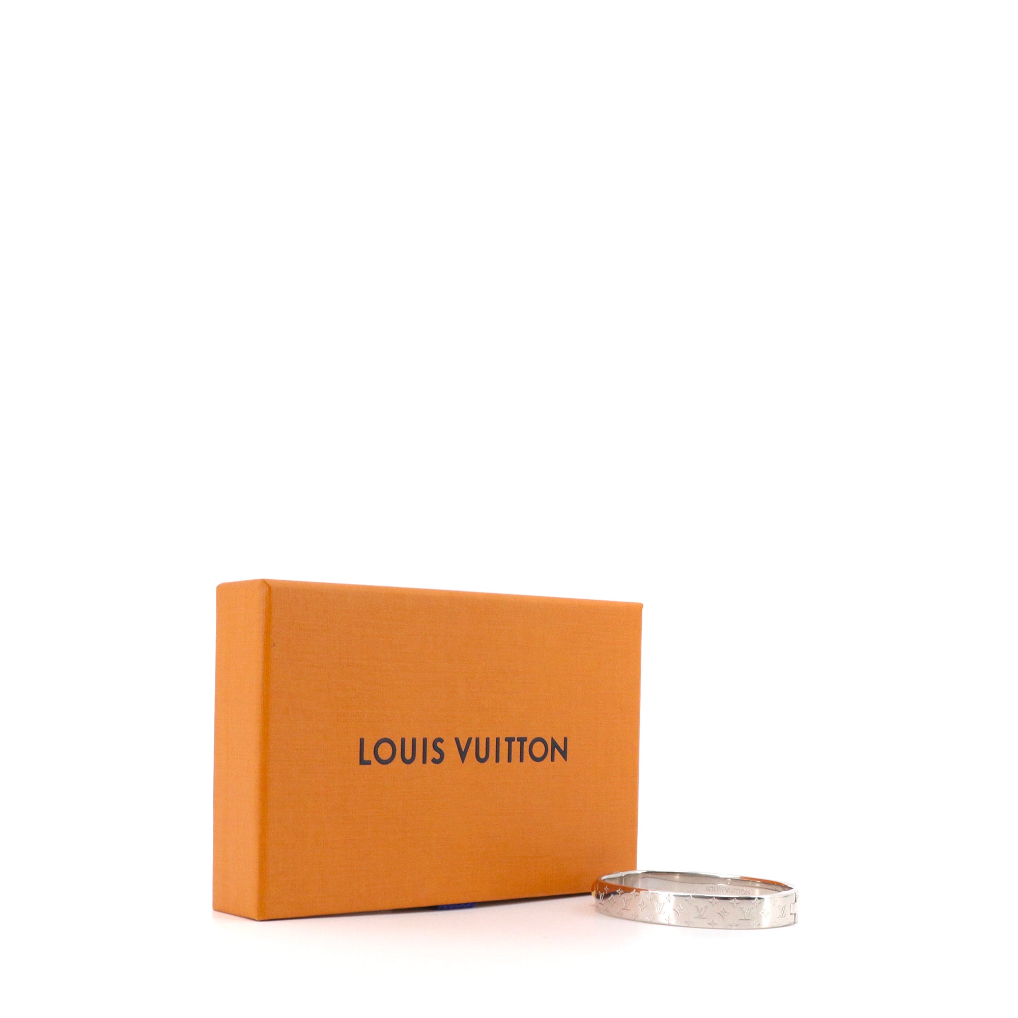 LOUIS VUITTON - Bracelet Nanogram Louis Vuitton en métal argenté (S)