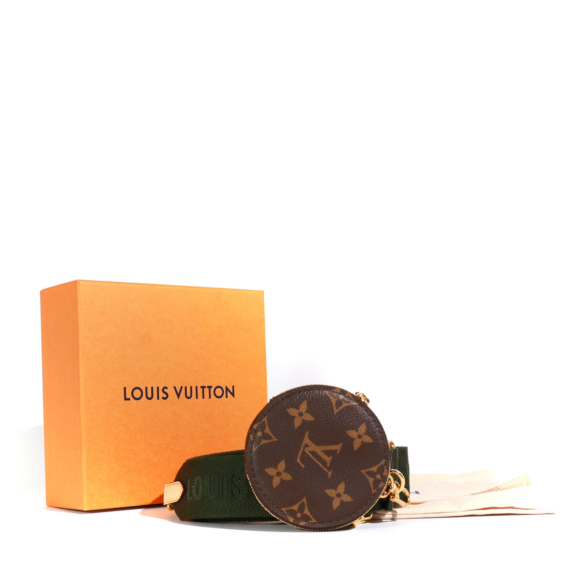 LOUIS VUITTON - Bandoulière de sac réglable en toile et porte-monnaie