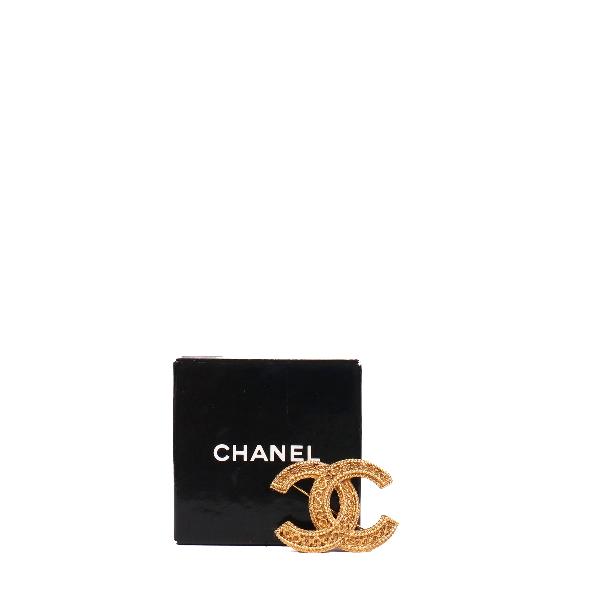 CHANEL - Chanel CC brooch with rhinestones
