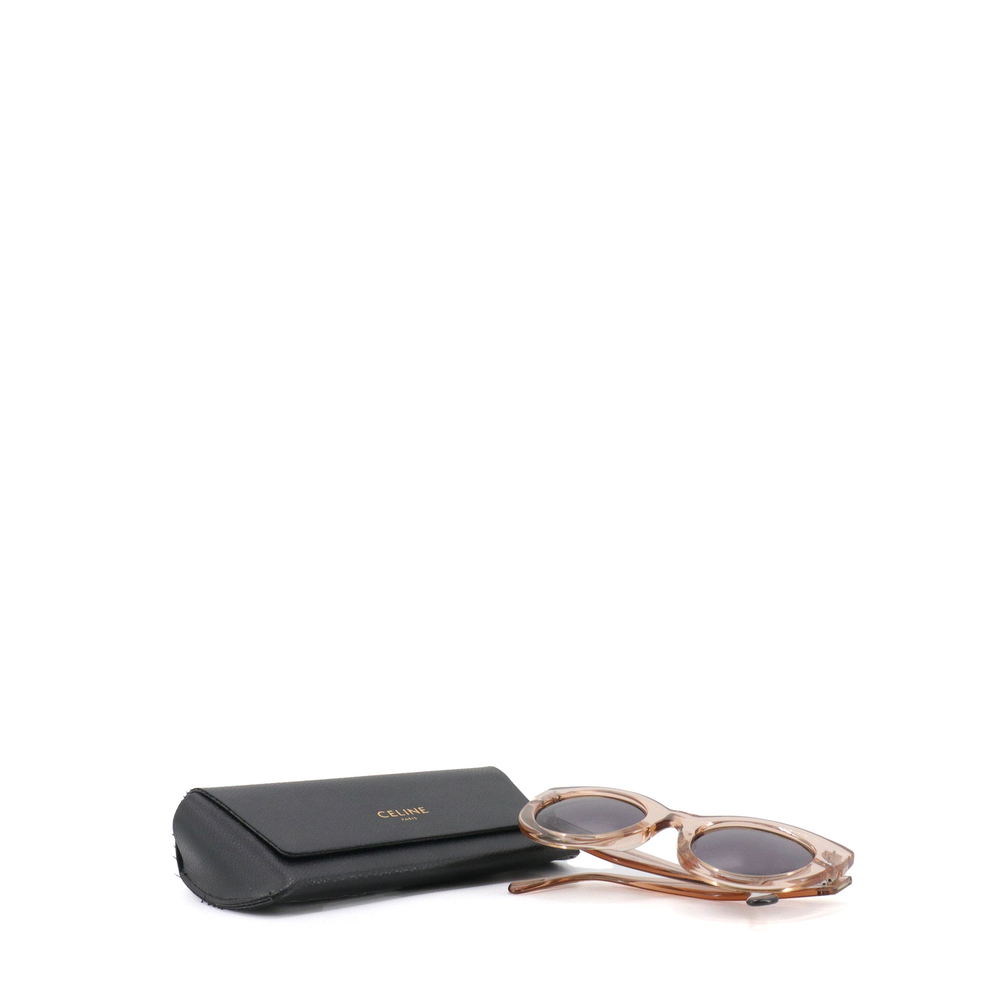 CELINE - Lunettes de soleil Marta Celine en plastique bronze transparent