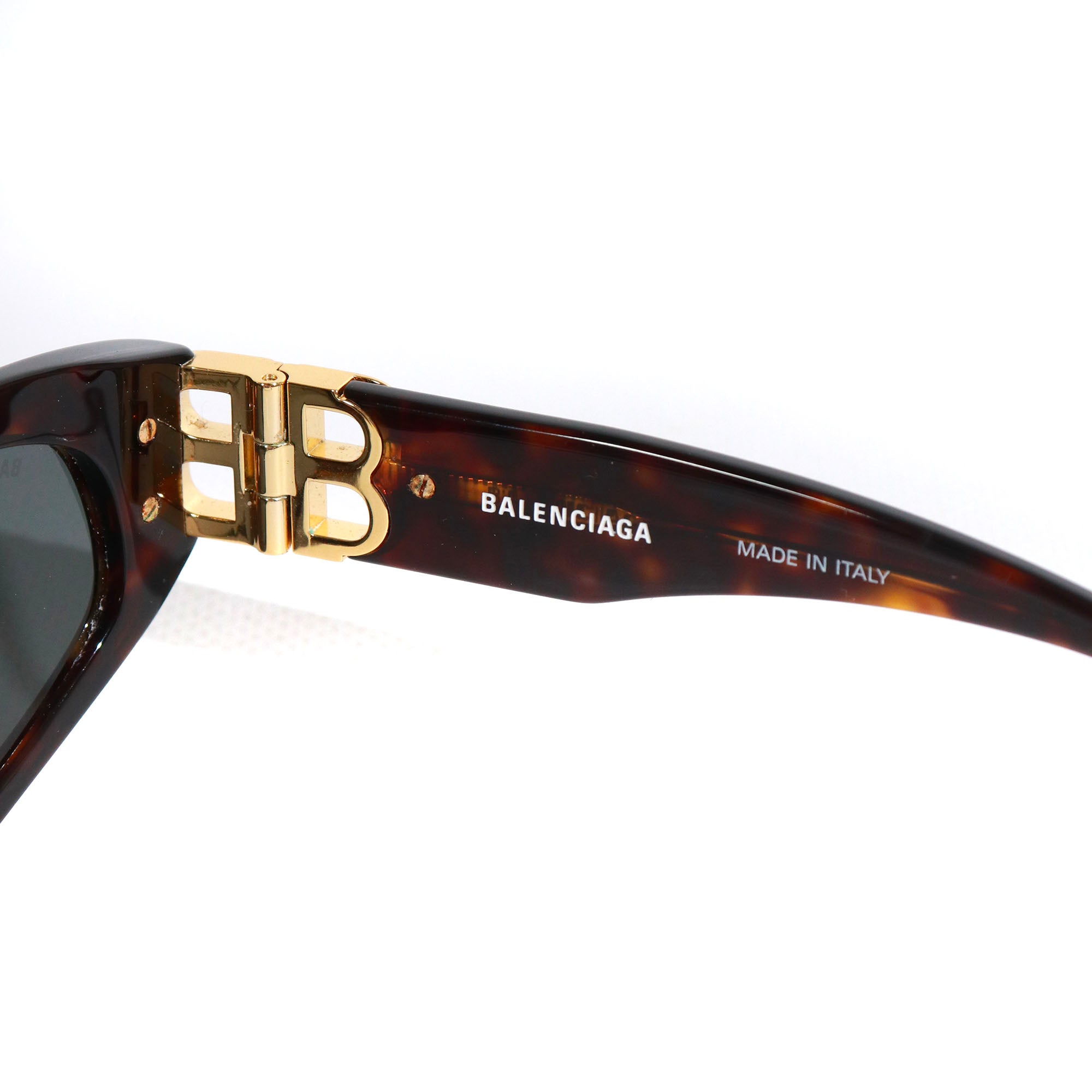 BALENCIAGA - BB plastic sunglasses with scale pattern