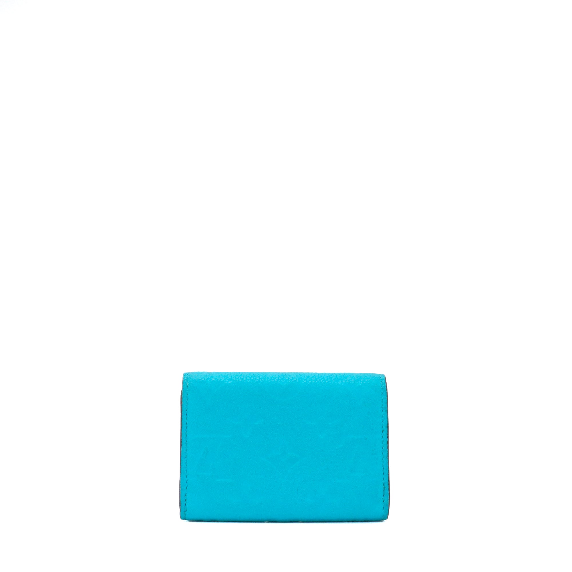 LOUIS VUITTON - Porte monnaie Rosalie Louis Vuitton en cuir empreinte bleu