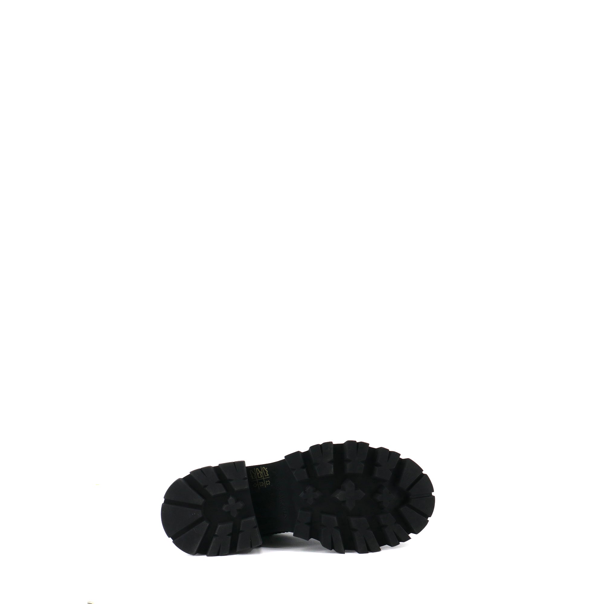 ALEXANDER MCQUEEN - Oversize sneakers in black leather (T39)