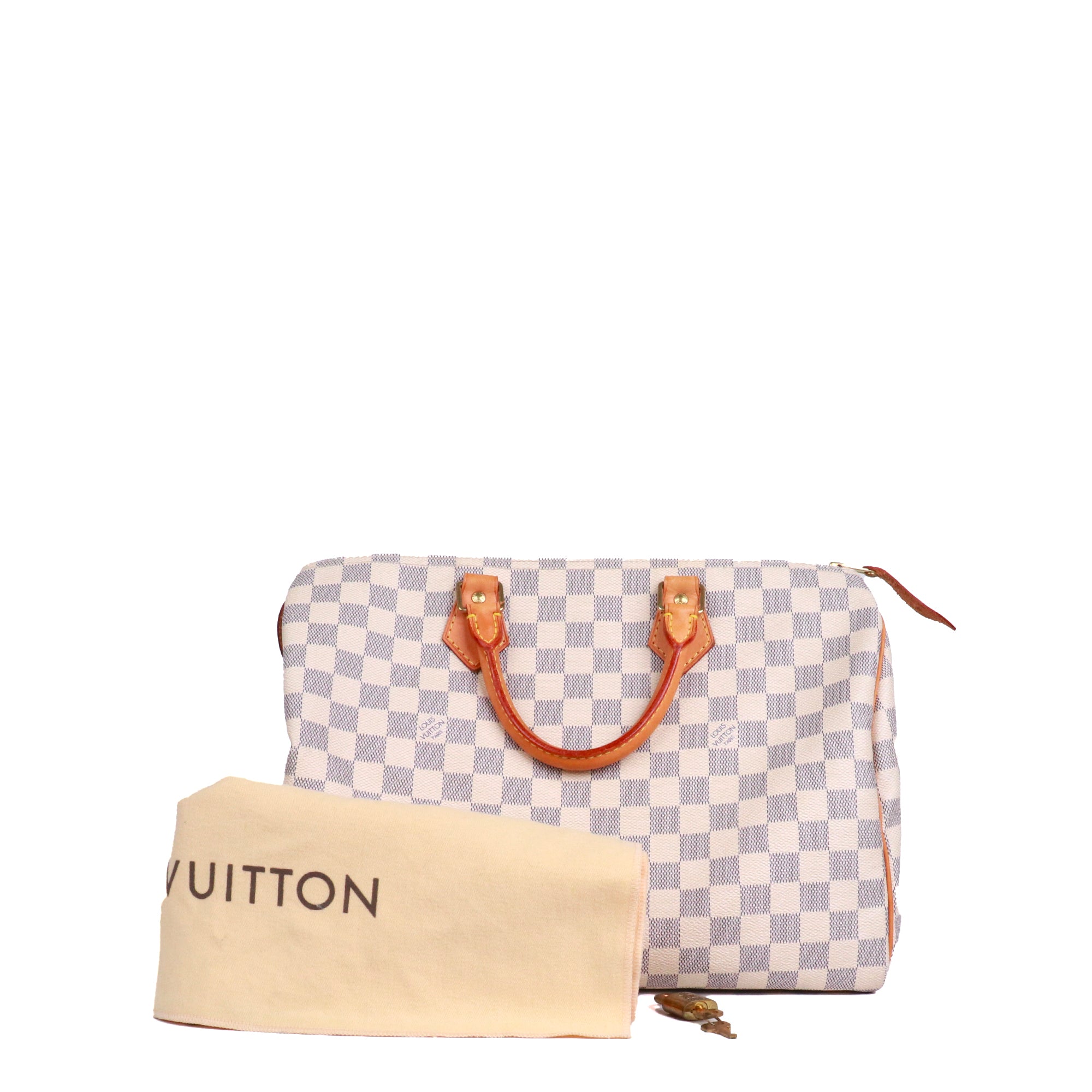 LOUIS VUITTON - Speedy 30 handbag in azure damier canvas