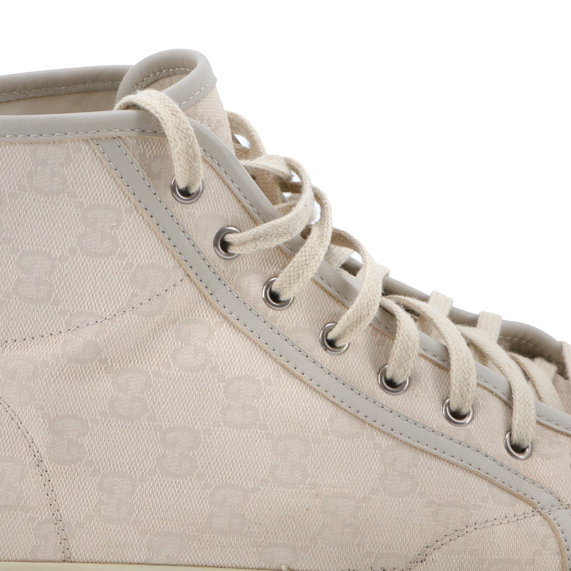 GUCCI - Gucci high-top sneakers in beige canvas (T45)