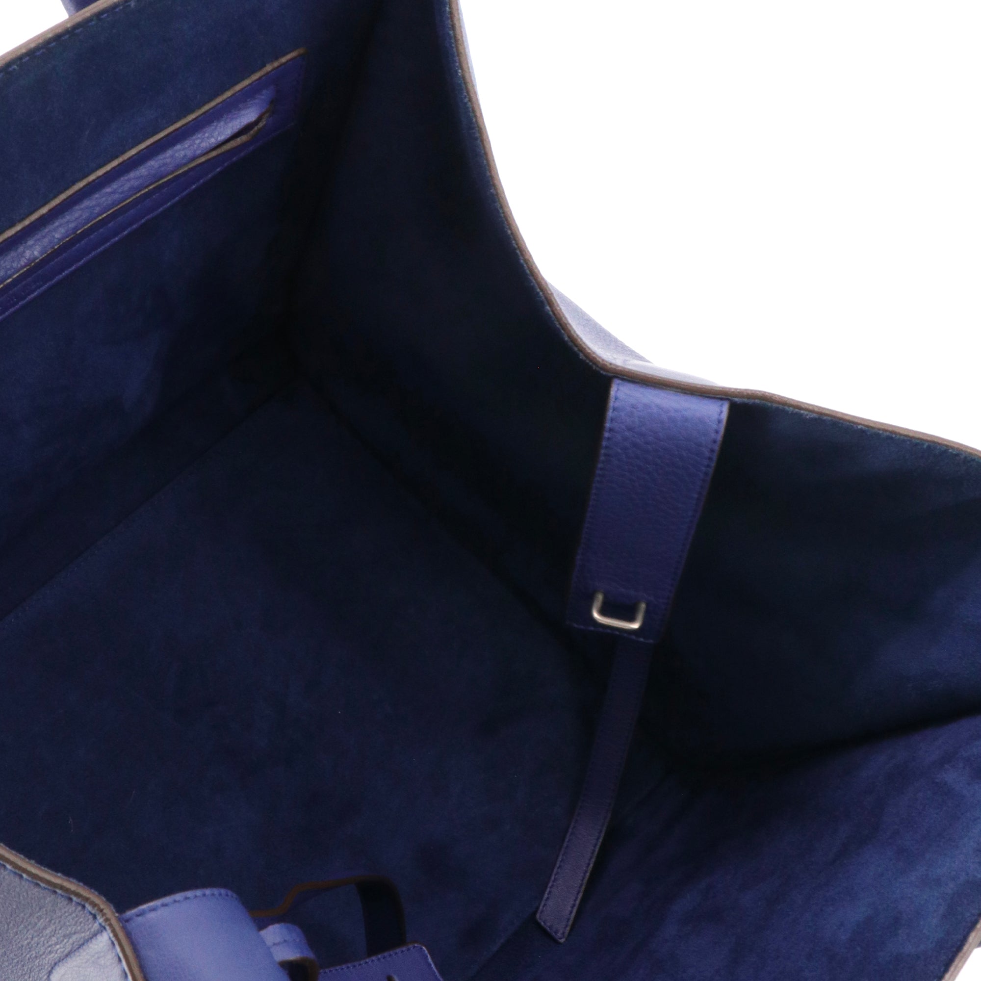 CELINE - Sac à main Luggage Celine en cuir bleu