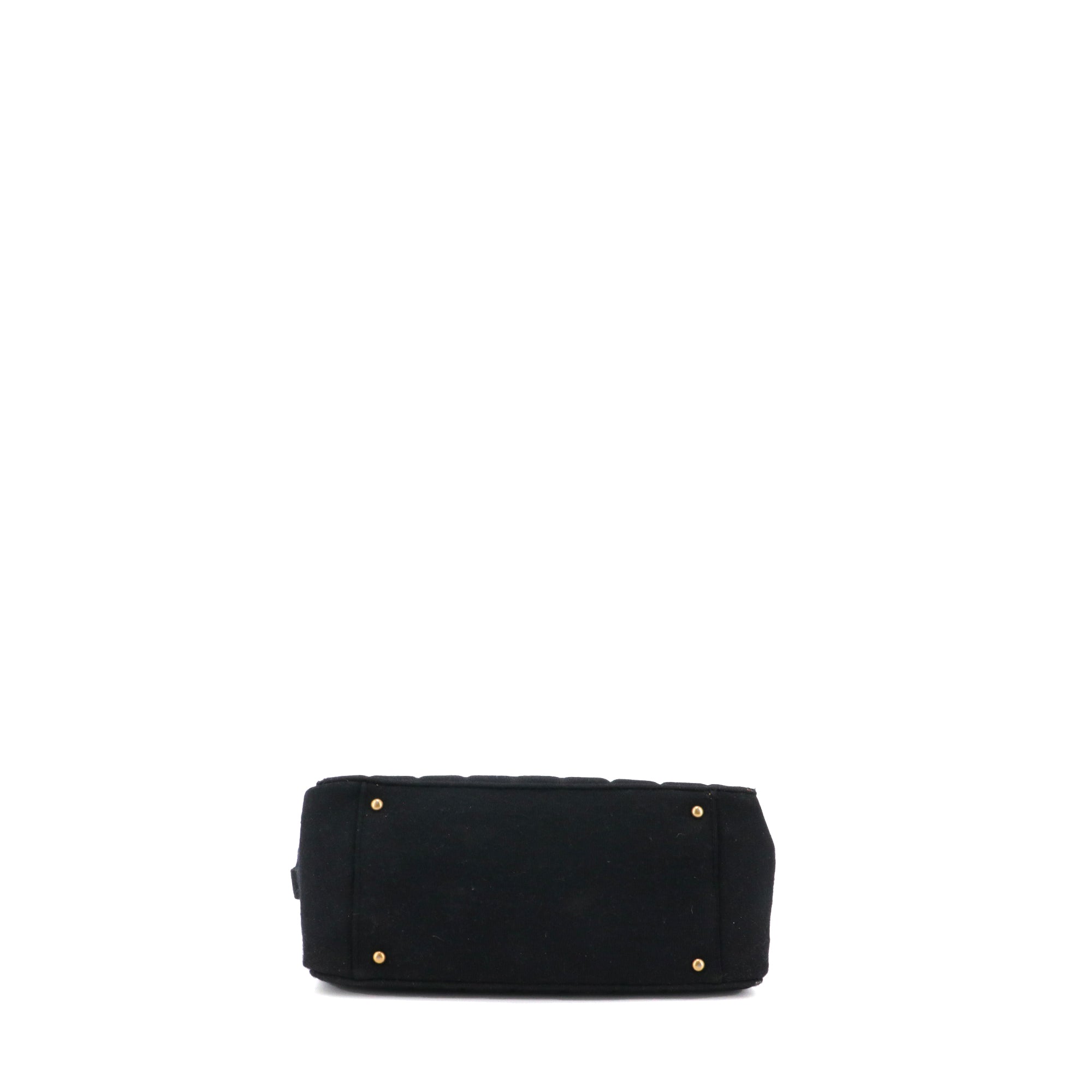 CHANEL - Sac à épaule Petit Shopping Chanel en jersey noir vintage