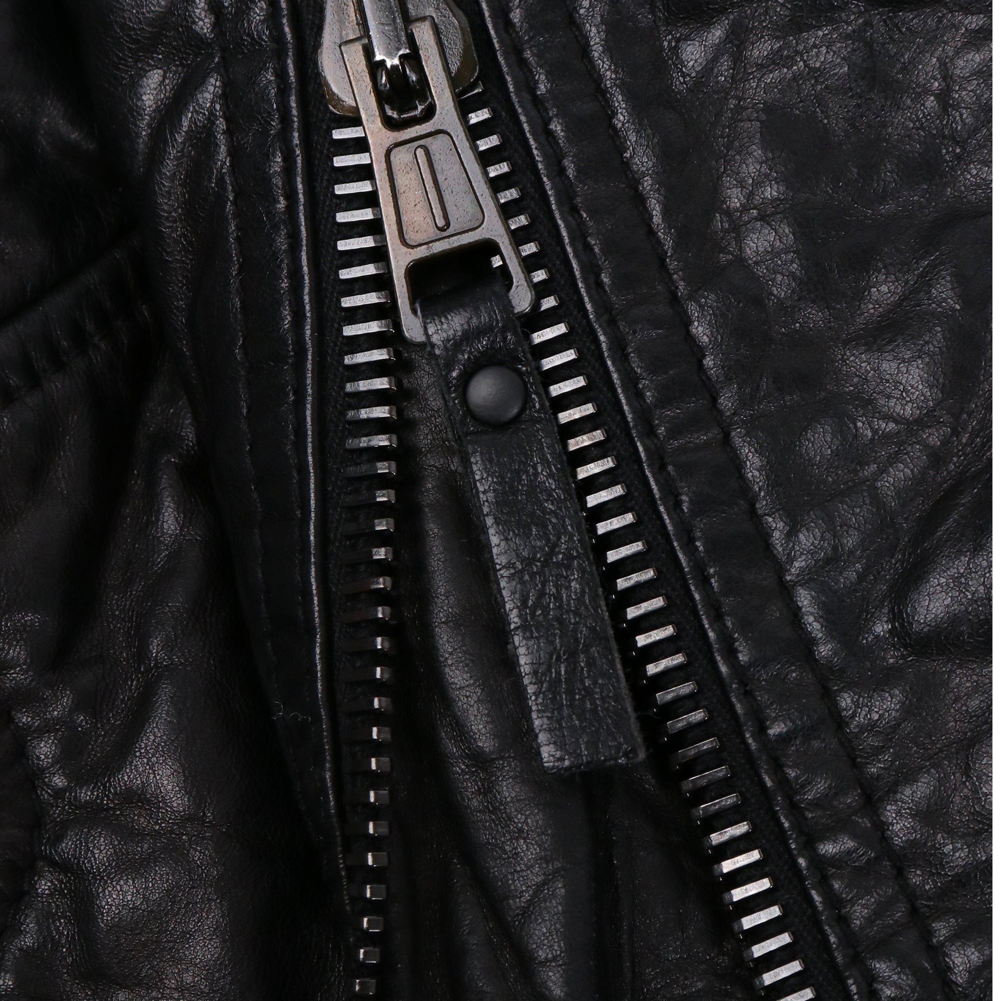 BALENCIAGA - Veste Balenciaga en cuir noir (T36)