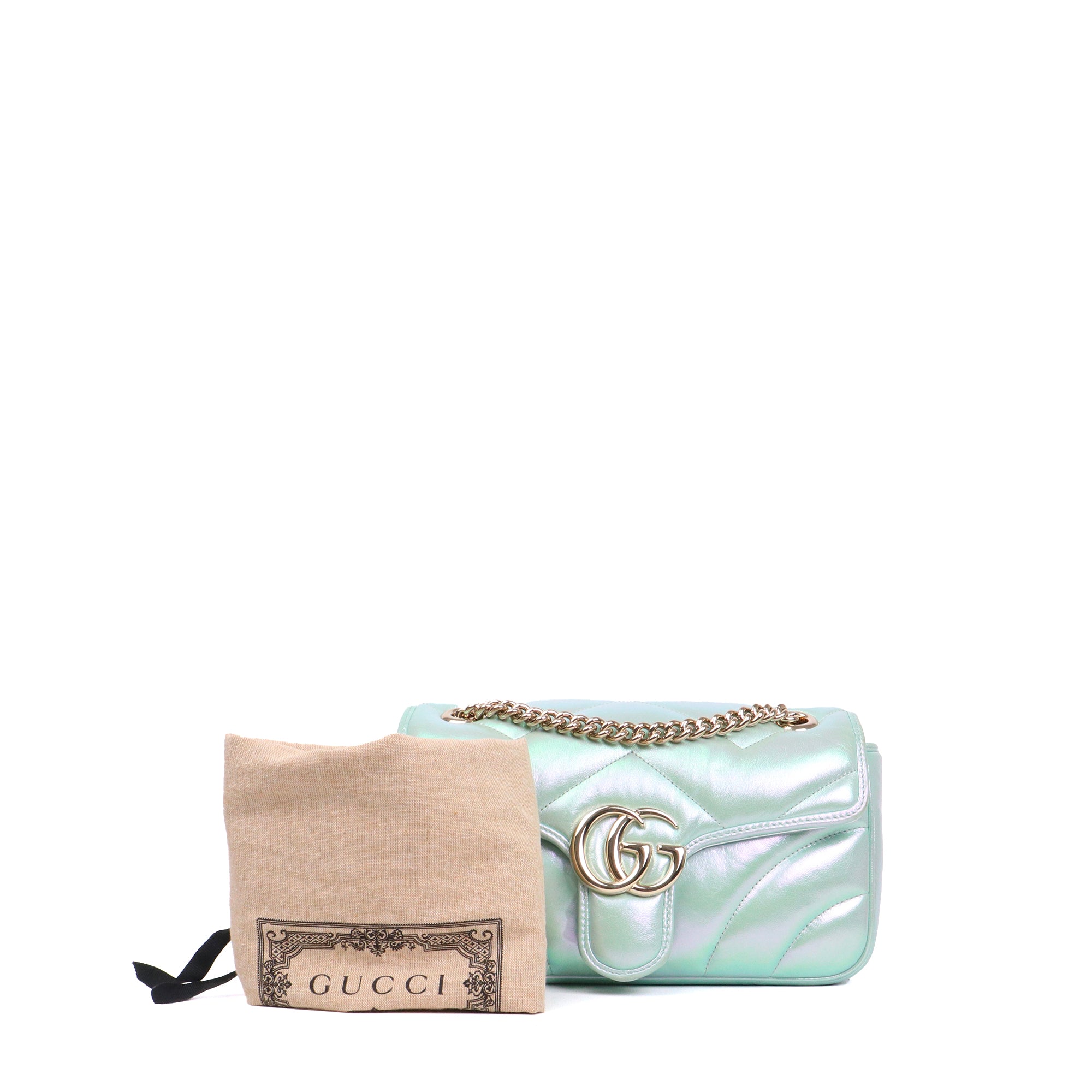 GUCCI - Gucci Small Size GG Marmont shoulder bag in pink leather