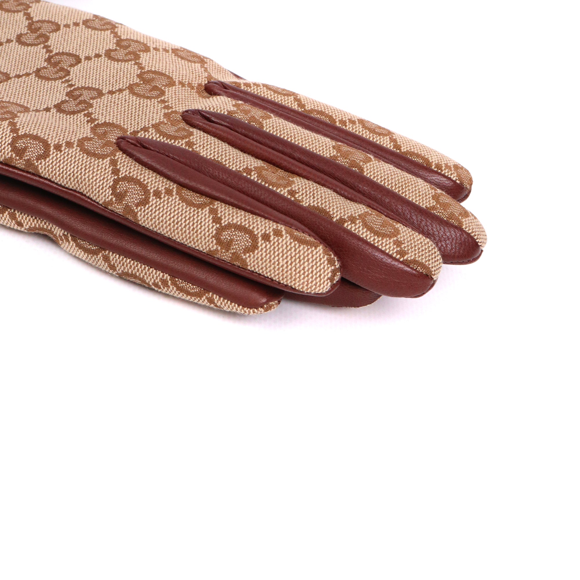 SAINT LAURENT - Purple leather gloves (M)